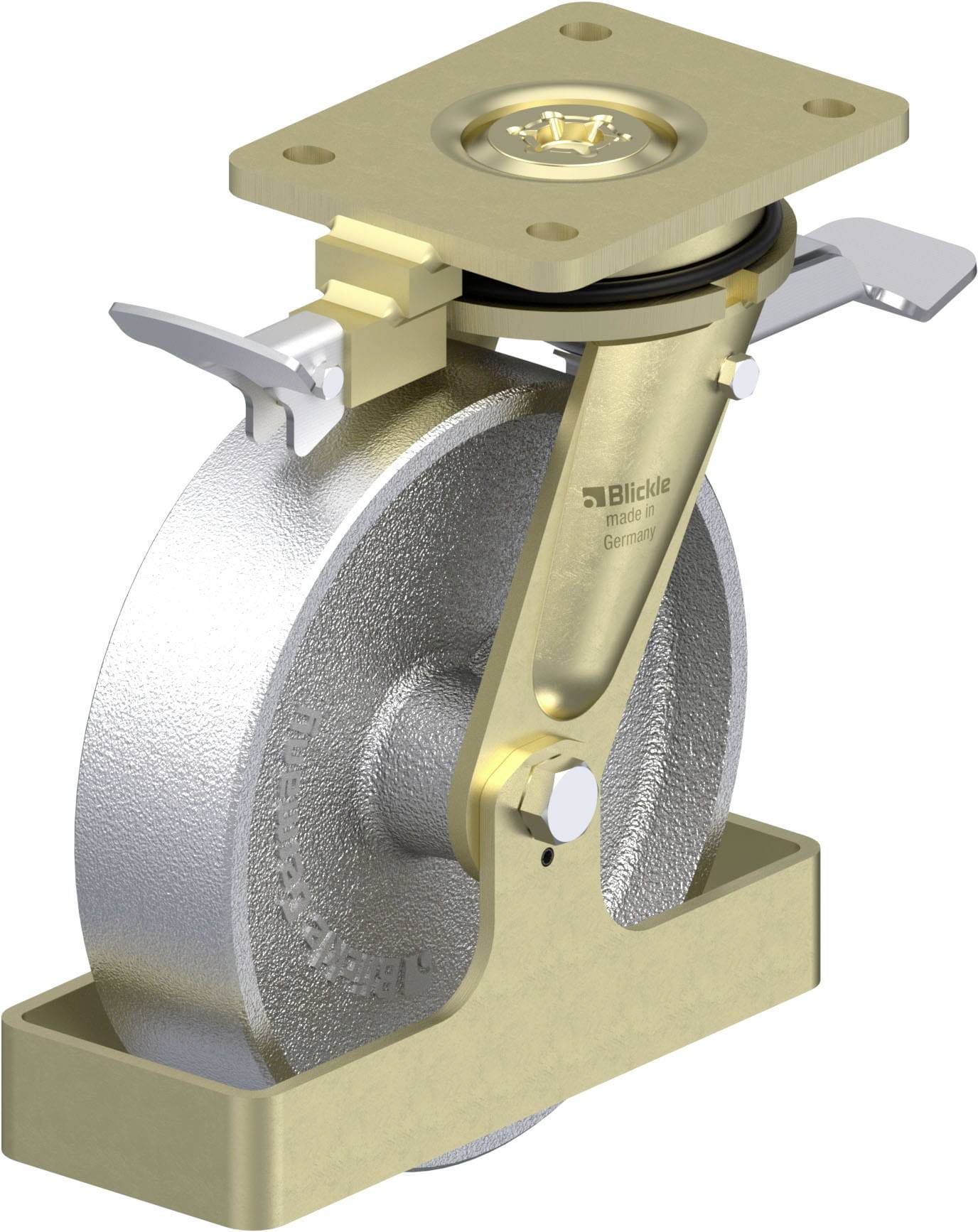 Blickle 940326 LS-G 200G-ST-RI4-FS Schwerlast-Lenkrolle Rad-Durchmesser: 200mm Tragfähigkeit (max.): 1100kg 1St.