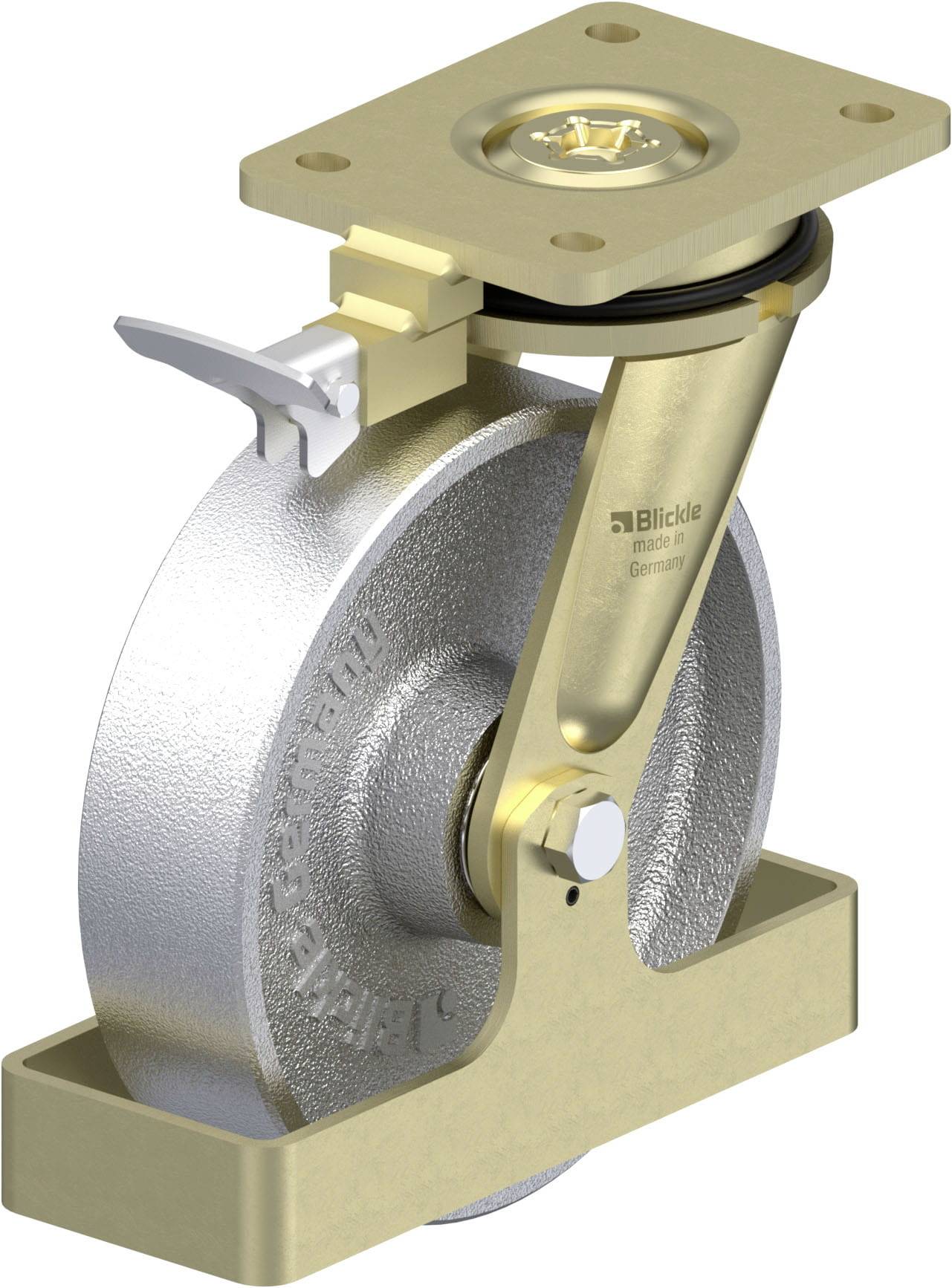 Blickle 940327 LS-G 200K-RI4-FS Schwerlast-Lenkrolle Rad-Durchmesser: 200mm Tragfähigkeit (max.): 1100kg 1St.