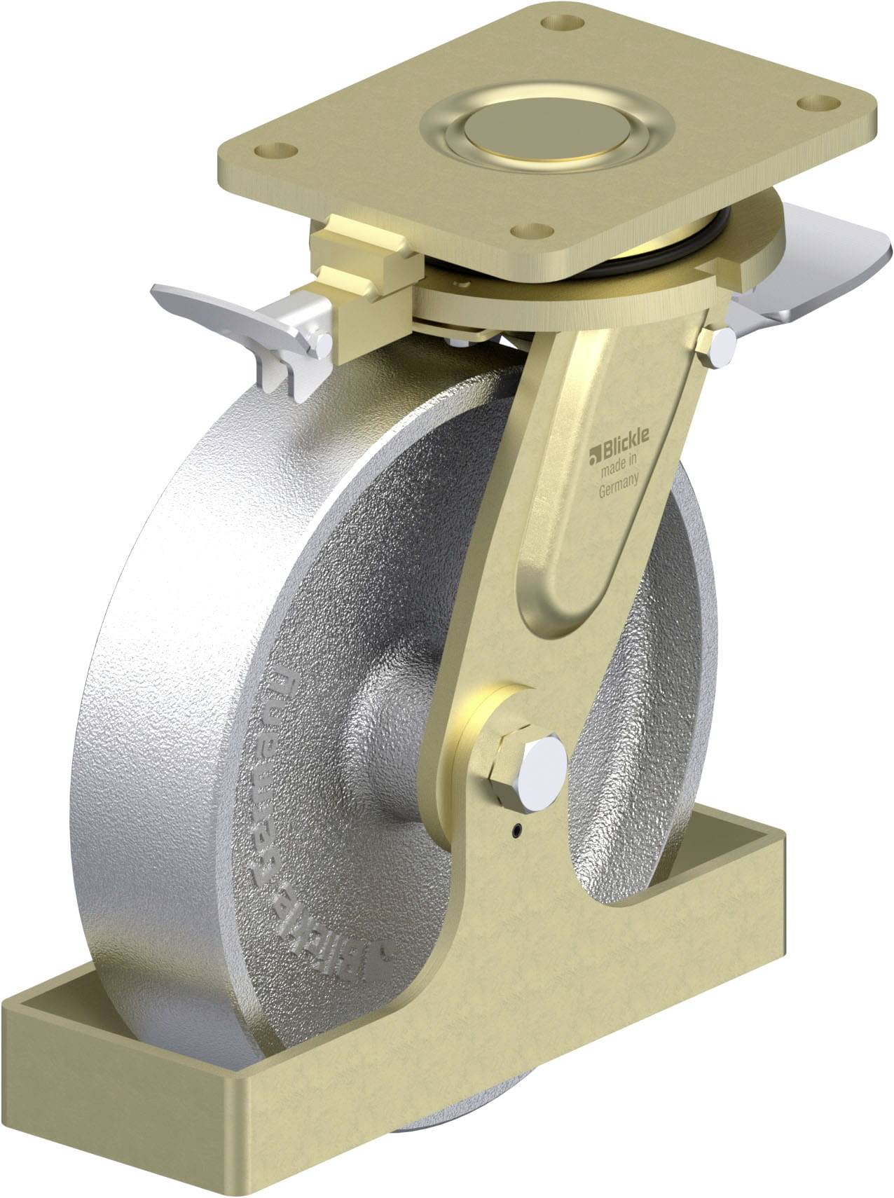 Blickle 940330 LS-G 250G-ST-RI4-FS Schwerlast-Lenkrolle Rad-Durchmesser: 250mm Tragfähigkeit (max.): 1400kg 1St.