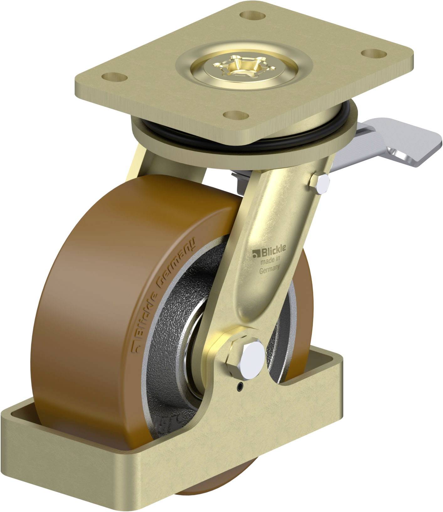 Blickle 910382 LS-GB 152K-ST-FS Schwerlast-Lenkrolle Rad-Durchmesser: 150mm Tragfähigkeit (max.): 950kg 1St.