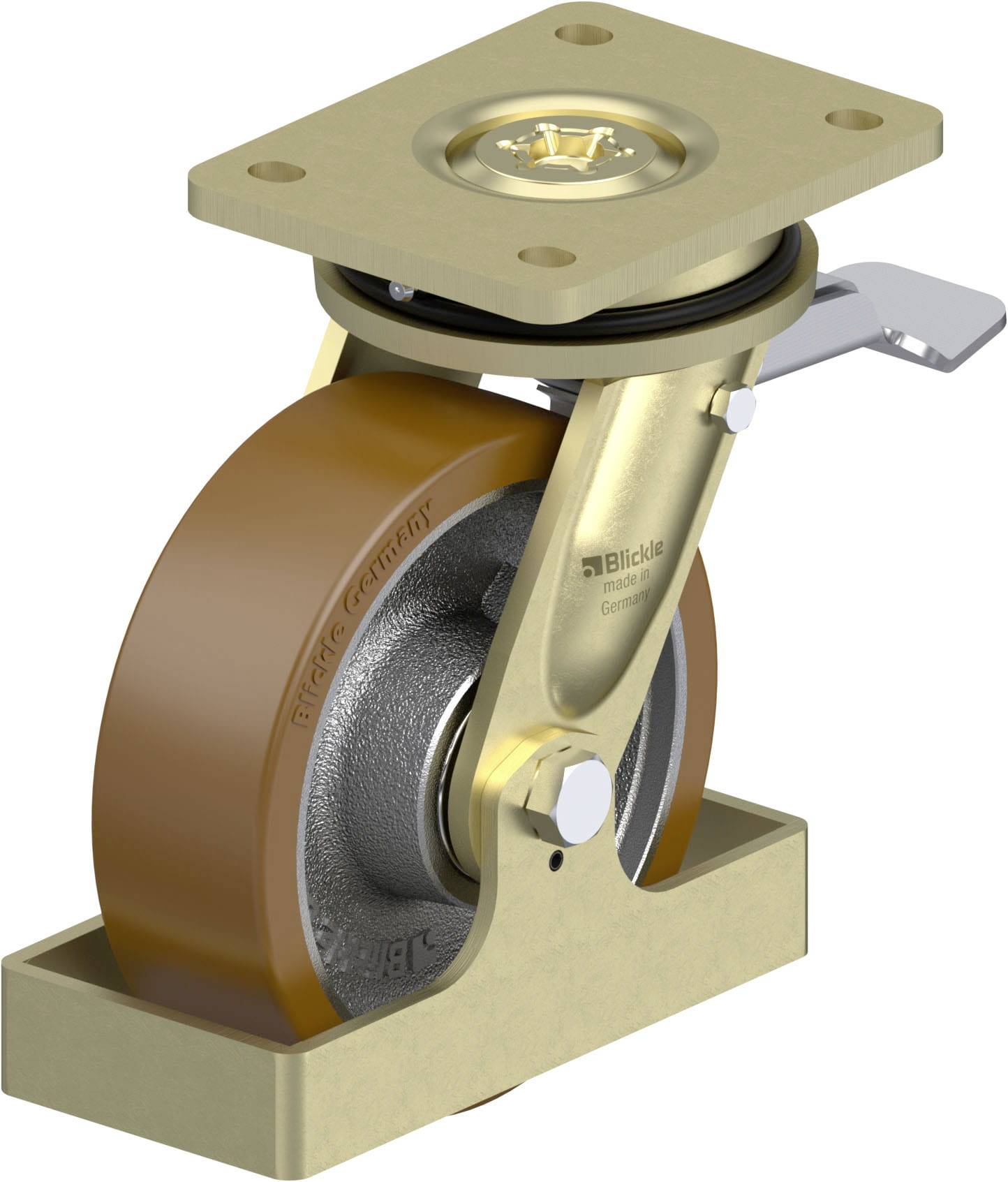 Blickle 917719 LS-GB 160K-ST-FS Schwerlast-Lenkrolle Rad-Durchmesser: 160mm Tragfähigkeit (max.): 800kg 1St.