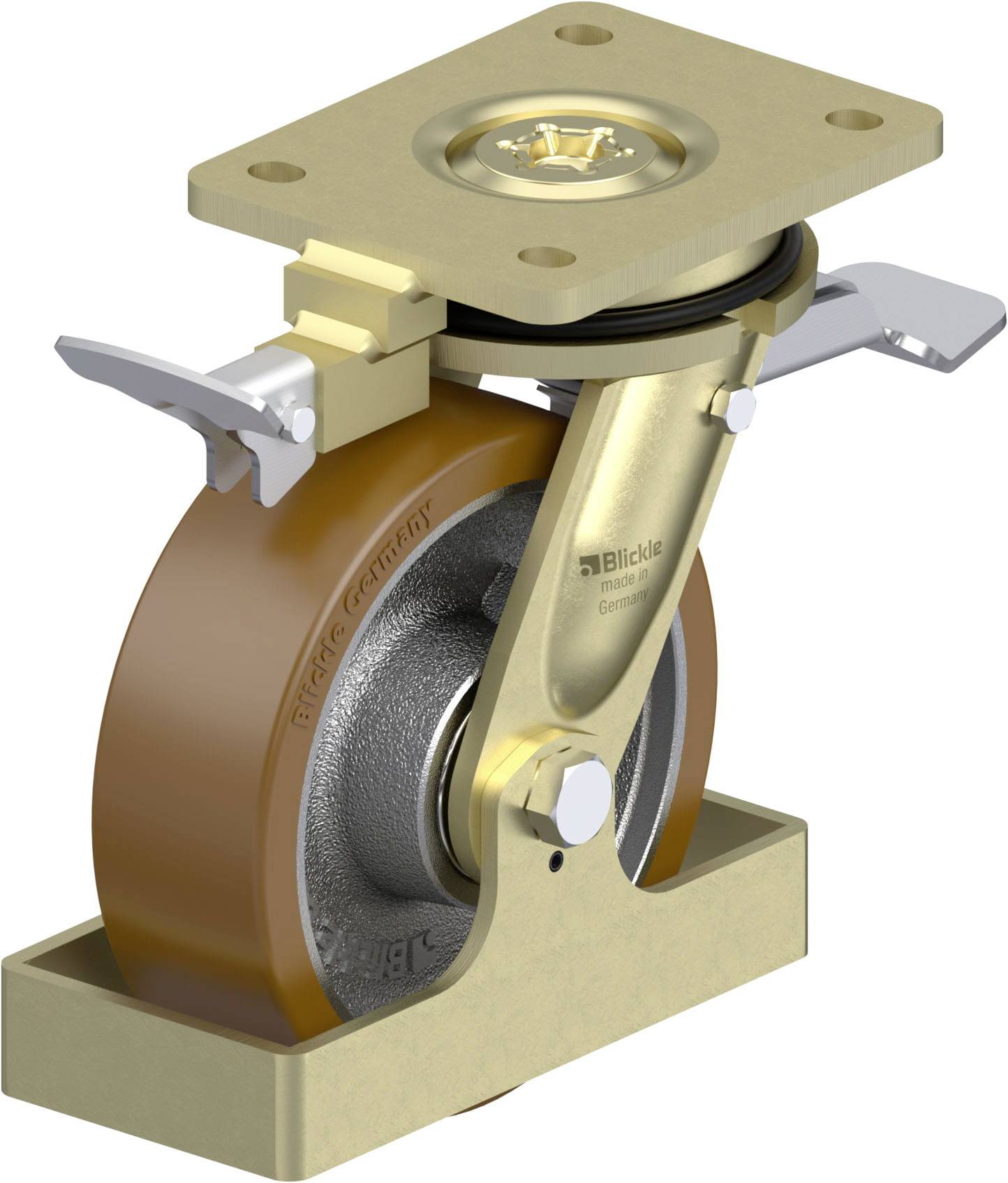 Blickle 881315 LS-GB 160K-ST-RI4-FS Schwerlast-Lenkrolle Rad-Durchmesser: 160mm Tragfähigkeit (max.): 800kg 1St.