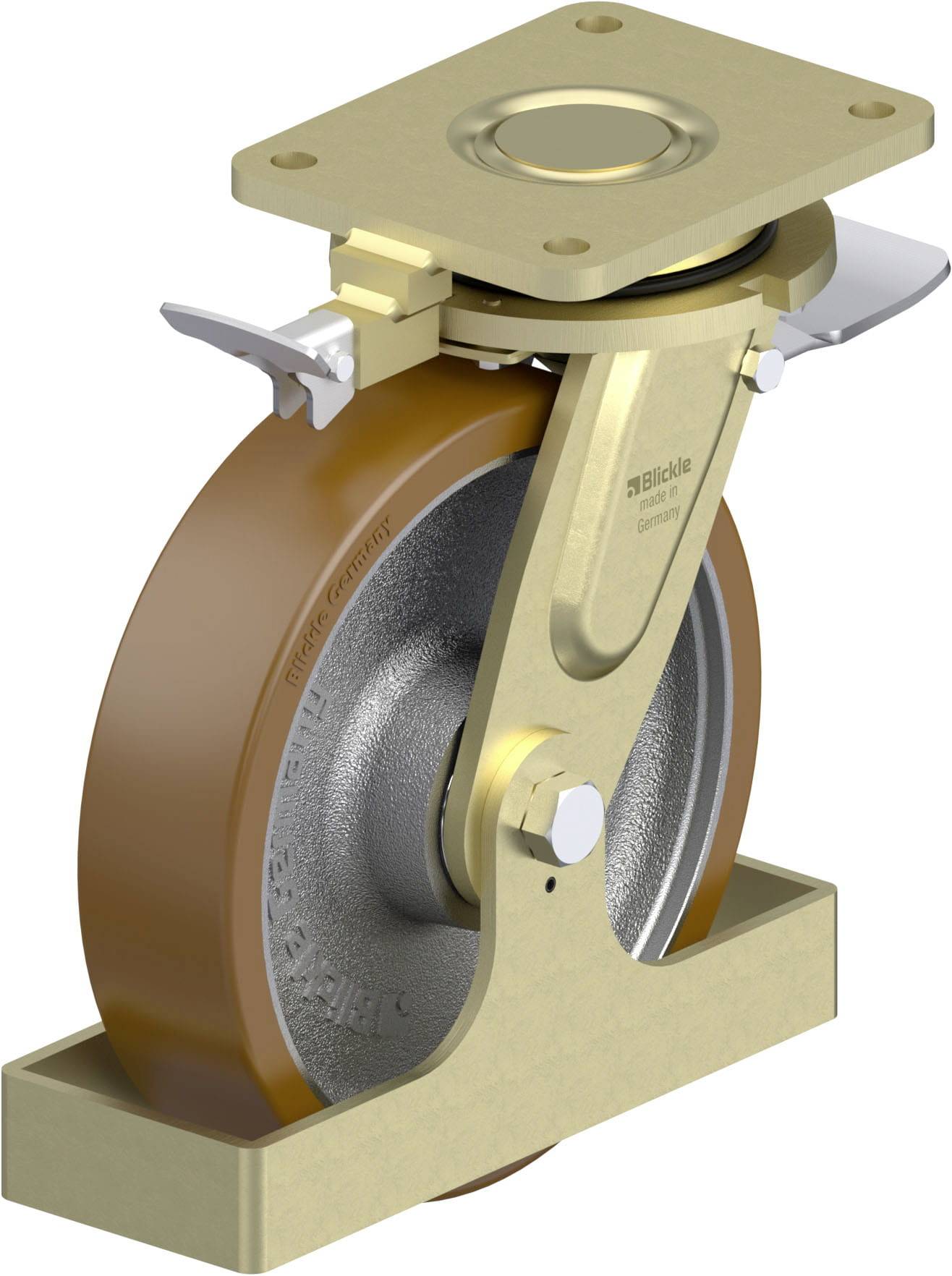 Blickle 847309 LS-GB 250K-ST-RI4-FS Schwerlast-Lenkrolle Rad-Durchmesser: 250mm Tragfähigkeit (max.): 1500kg 1St.