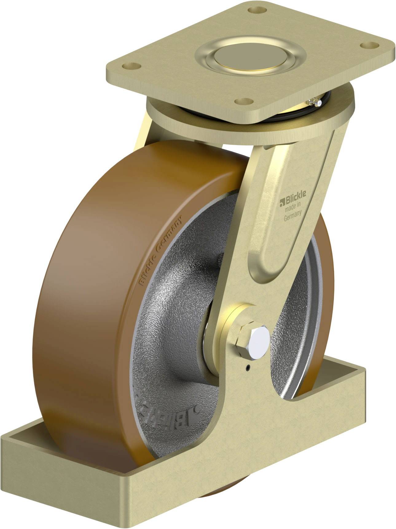 Blickle 760031 LS-GB 252K-FS Schwerlast-Lenkrolle Rad-Durchmesser: 250mm Tragfähigkeit (max.): 1800kg 1St.