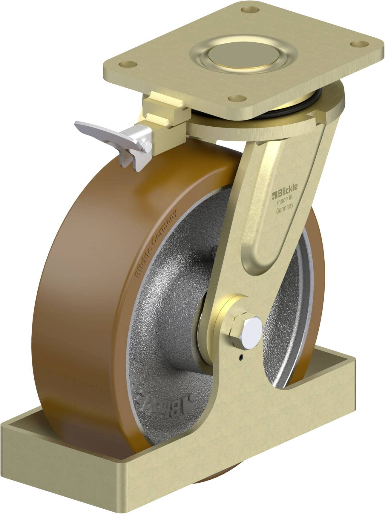 Blickle 909080 LS-GB 252K-RI4-FS Schwerlast-Lenkrolle Rad-Durchmesser: 250mm Tragfähigkeit (max.): 1800kg 1St.