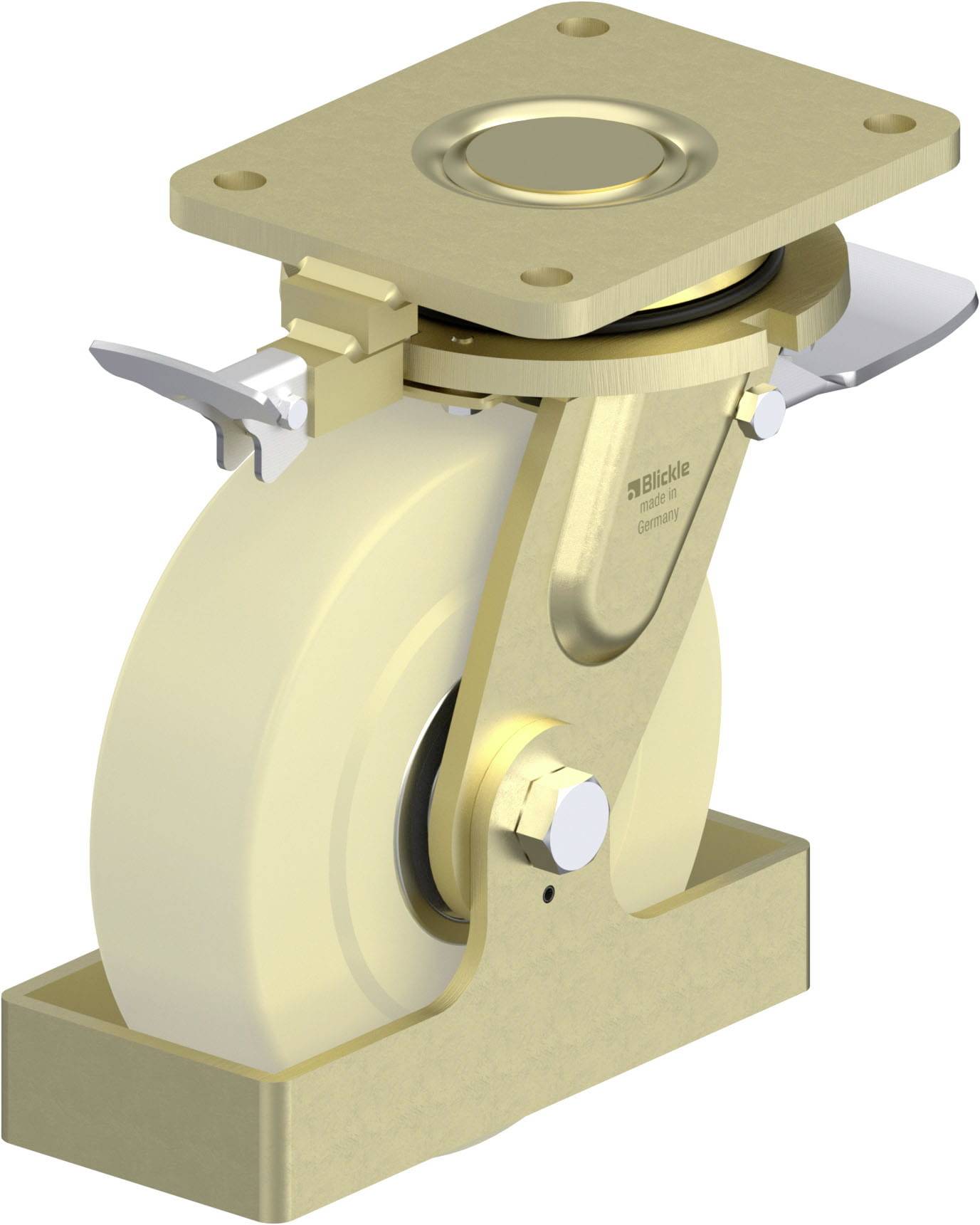 Blickle 761216 LS-GSPO 200K-35-ST-RI4-FS Schwerlast-Lenkrolle Rad-Durchmesser: 200mm Tragfähigkeit (max.): 3000kg 1St.