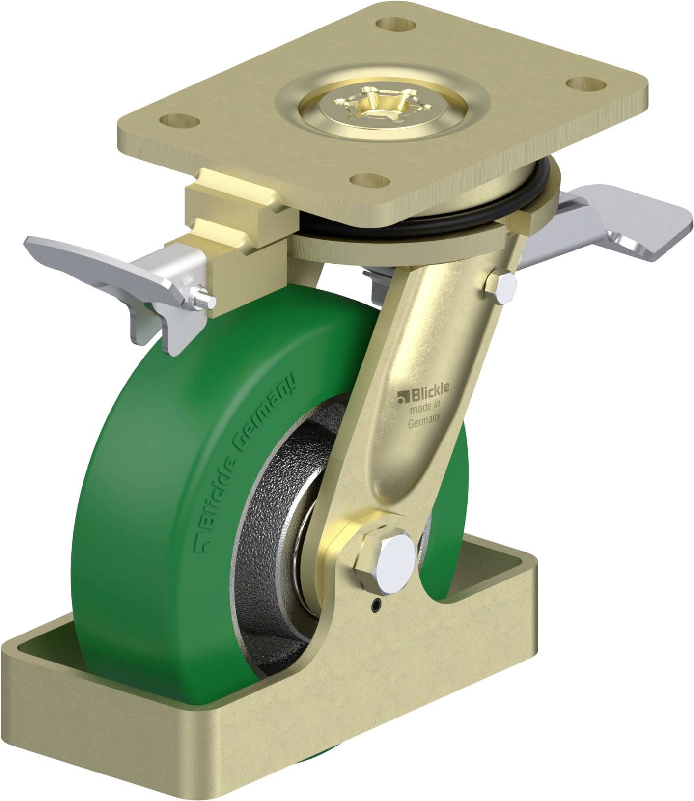 Blickle 904463 LS-GST 150K-ST-RI4-FS Schwerlast-Lenkrolle Rad-Durchmesser: 150mm Tragfähigkeit (max.): 570kg 1St.