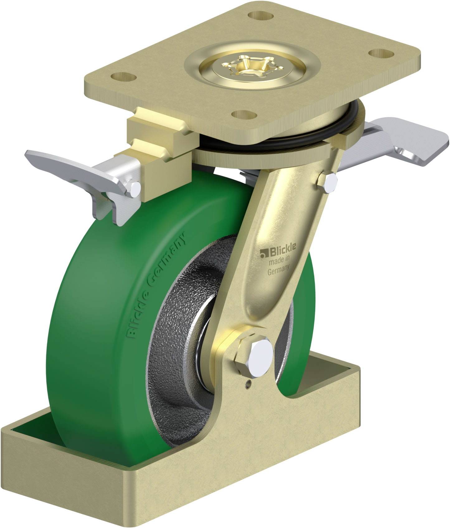 Blickle 939271 LS-GST 160K-ST-RI4-FS Schwerlast-Lenkrolle Rad-Durchmesser: 160mm Tragfähigkeit (max.): 600kg 1St.