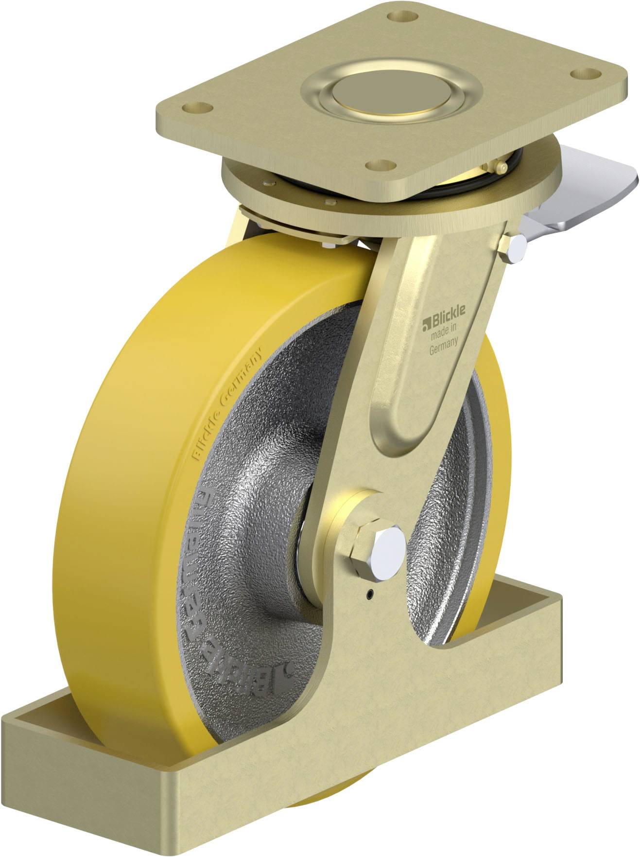 Blickle 854917 LS-GTH 250K-ST-FS Schwerlast-Lenkrolle Rad-Durchmesser: 250mm Tragfähigkeit (max.): 1500kg 1St.