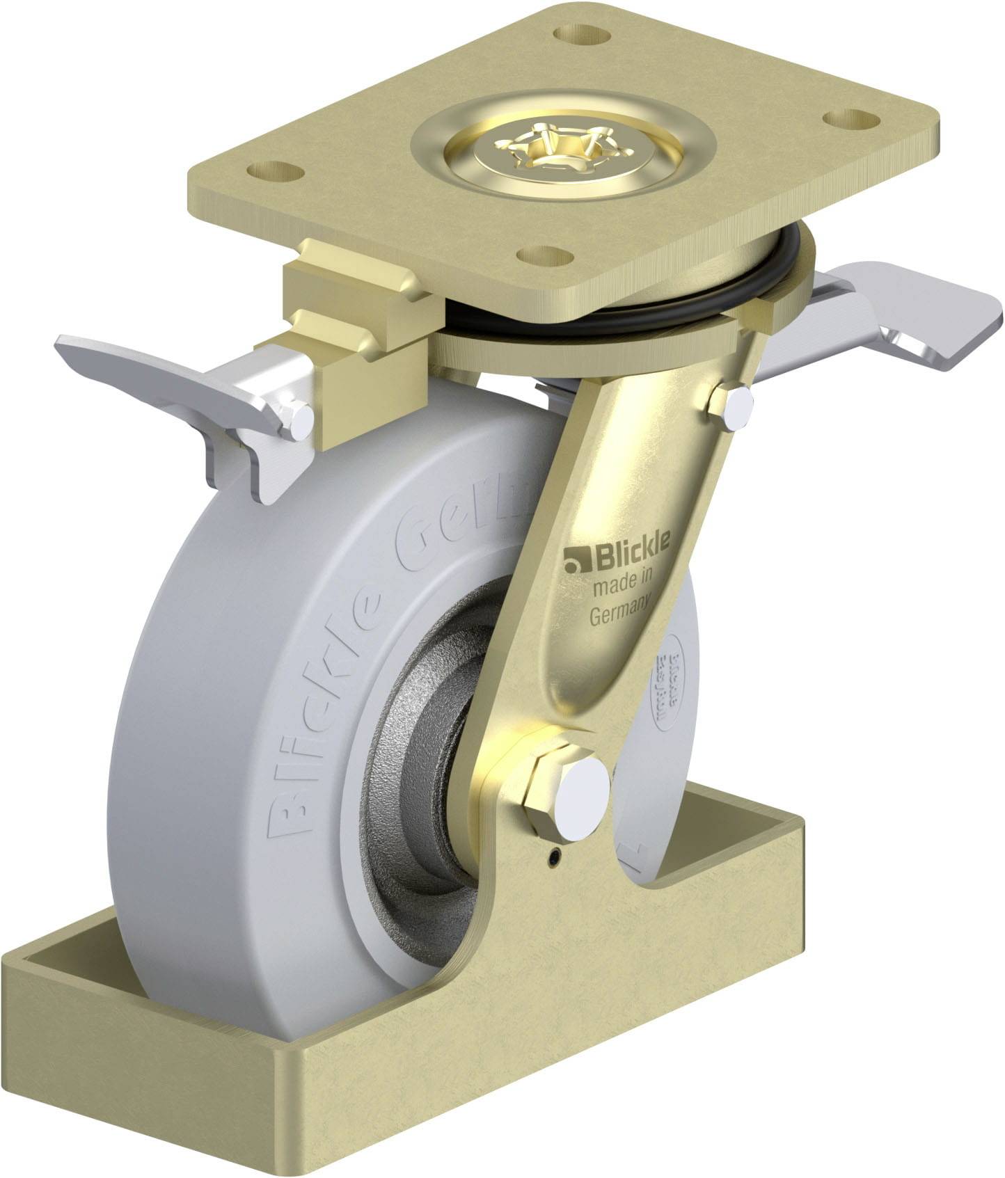 Blickle 929957 LS-SE 160K-ST-SG-RI4-FS Schwerlast-Lenkrolle Rad-Durchmesser: 160mm Tragfähigkeit (max.): 450kg 1St.