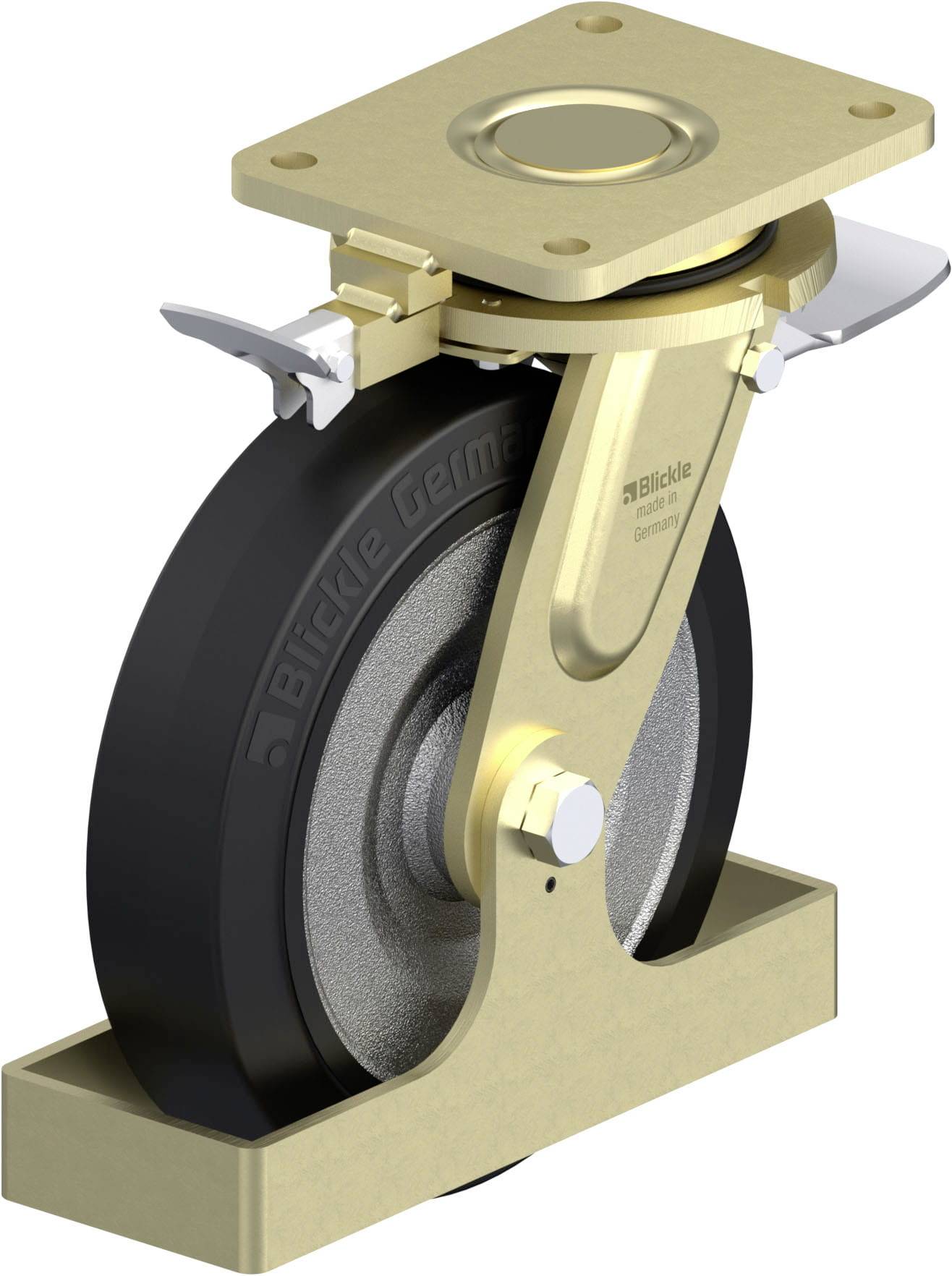 Blickle 938742 LS-SE 250K-ST-RI4-FS Schwerlast-Lenkrolle Rad-Durchmesser: 250mm Tragfähigkeit (max.): 850kg 1St.