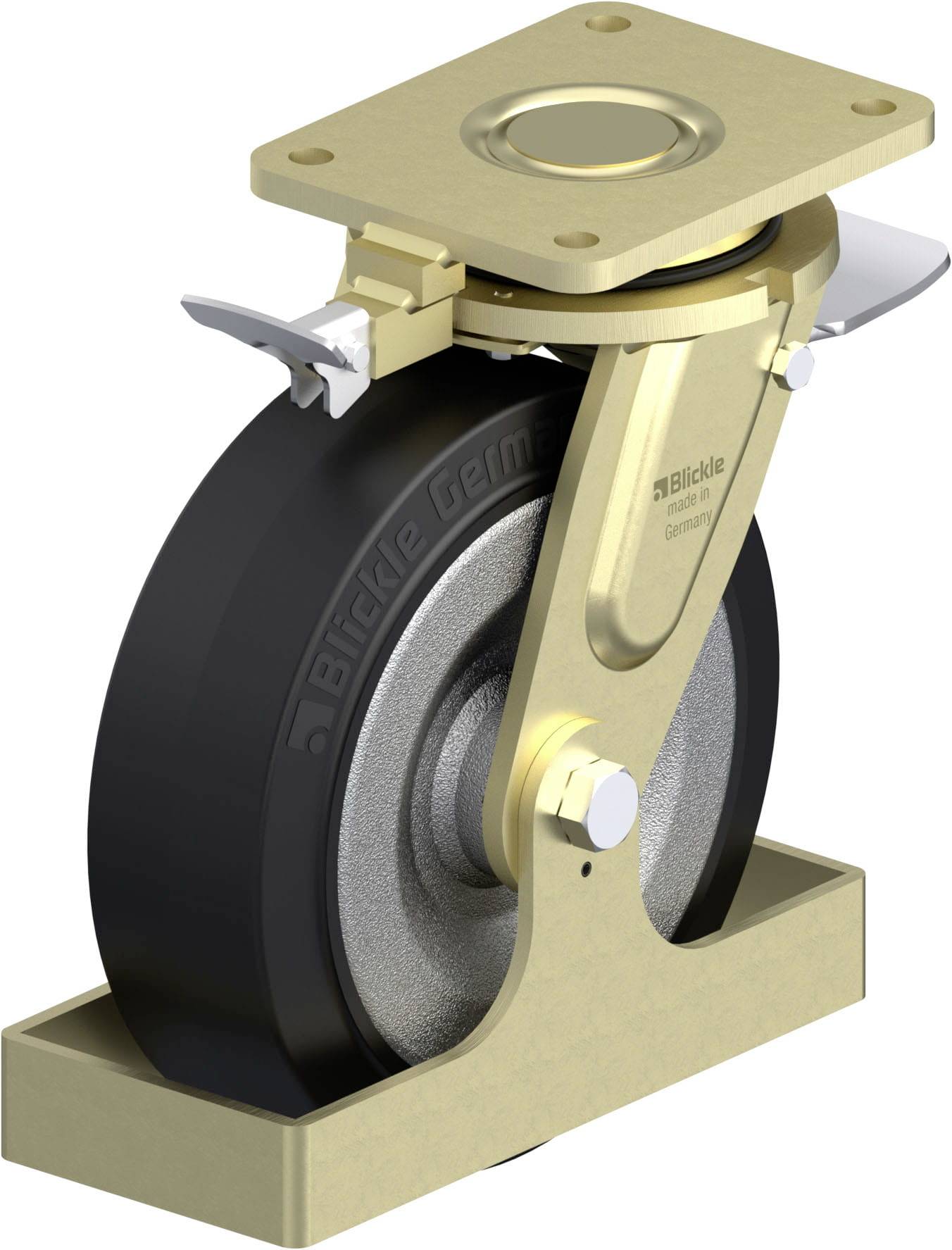 Blickle 867155 LS-SE 252K-ST-RI4-FS Schwerlast-Lenkrolle Rad-Durchmesser: 250mm Tragfähigkeit (max.): 1000kg 1St.