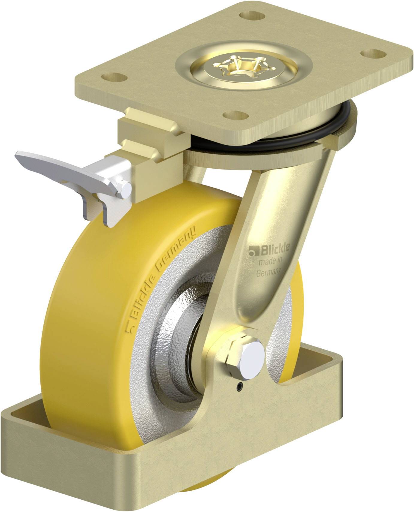Blickle 843580 LS-SETH 150K-RI4-FS Schwerlast-Lenkrolle Rad-Durchmesser: 150mm Tragfähigkeit (max.): 650kg 1St.