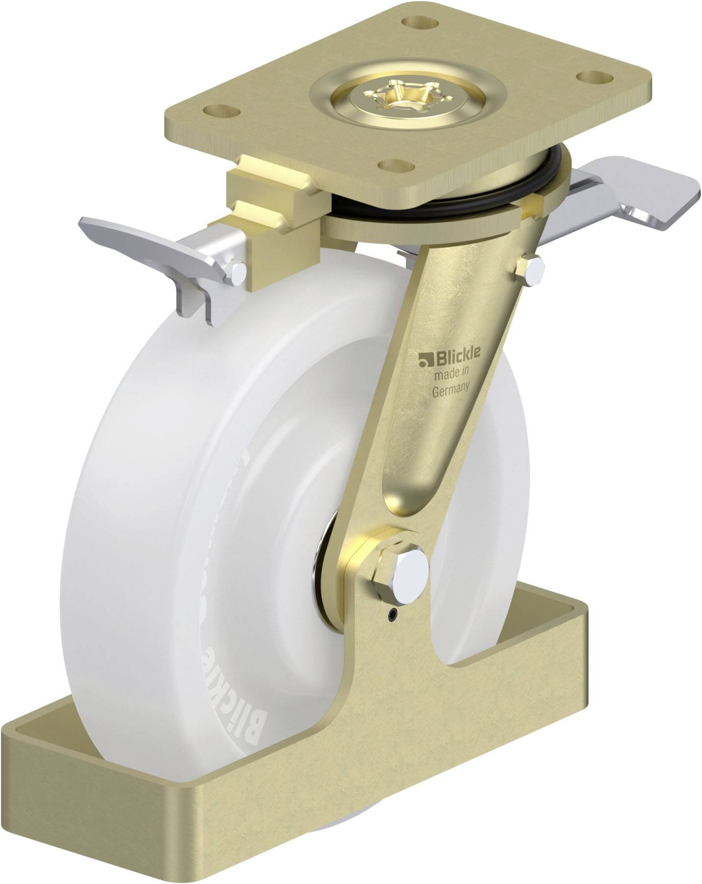 Blickle 879353 LS-SPO 200K-ST-RI4-FS Schwerlast-Lenkrolle Rad-Durchmesser: 200mm Tragfähigkeit (max.): 1500kg 1St.