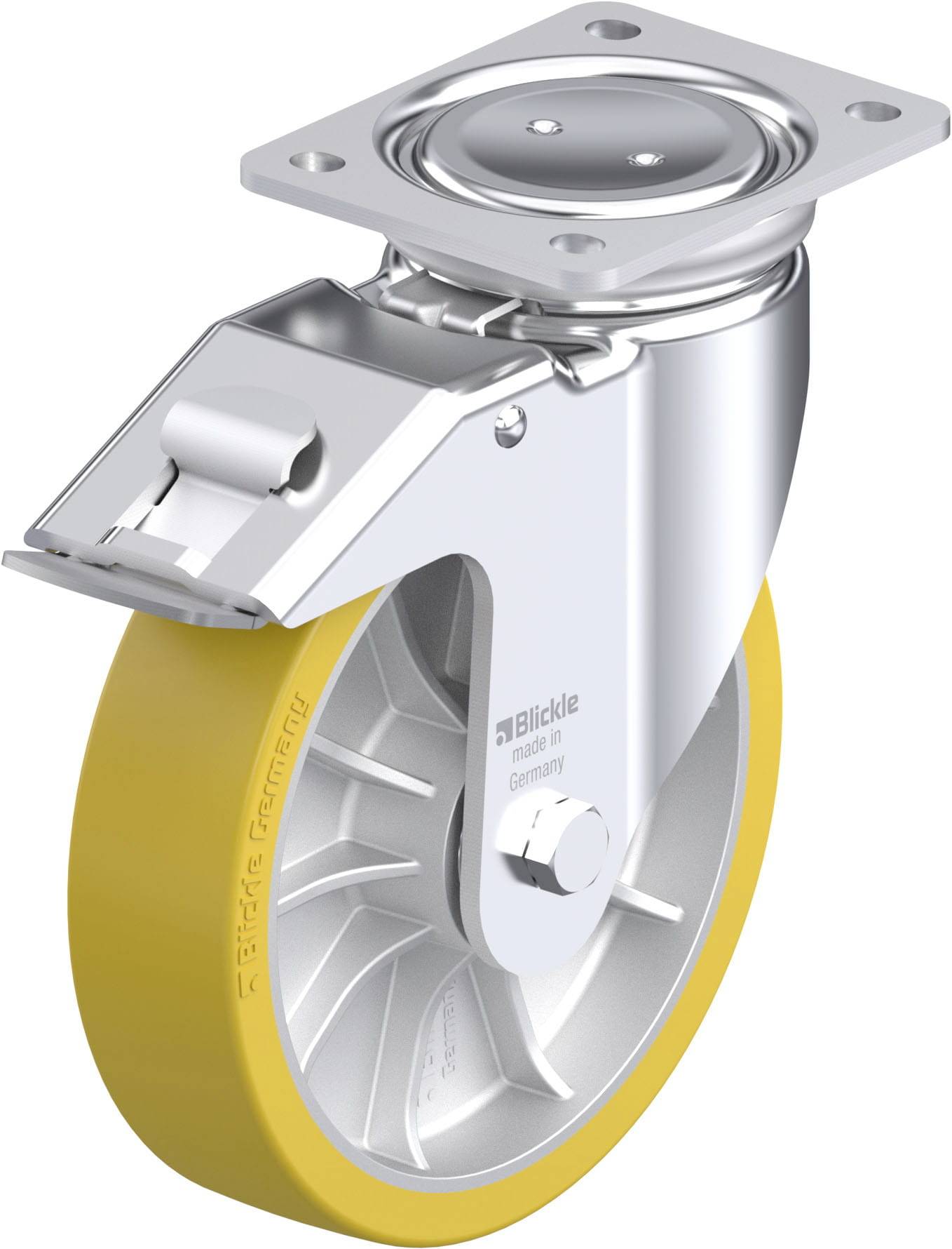 Blickle 936638 LUH-ALTH 202K-FI Stahlblech-Lenkrolle Rad-Durchmesser: 200mm Tragfähigkeit (max.): 1000kg 1St.