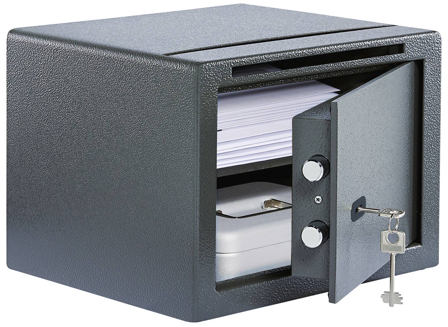 Burg Wächter 49100 PS 120 K EWS Möbeltresor mit Einwurfschlitz Doppelbartschlüsselschloss