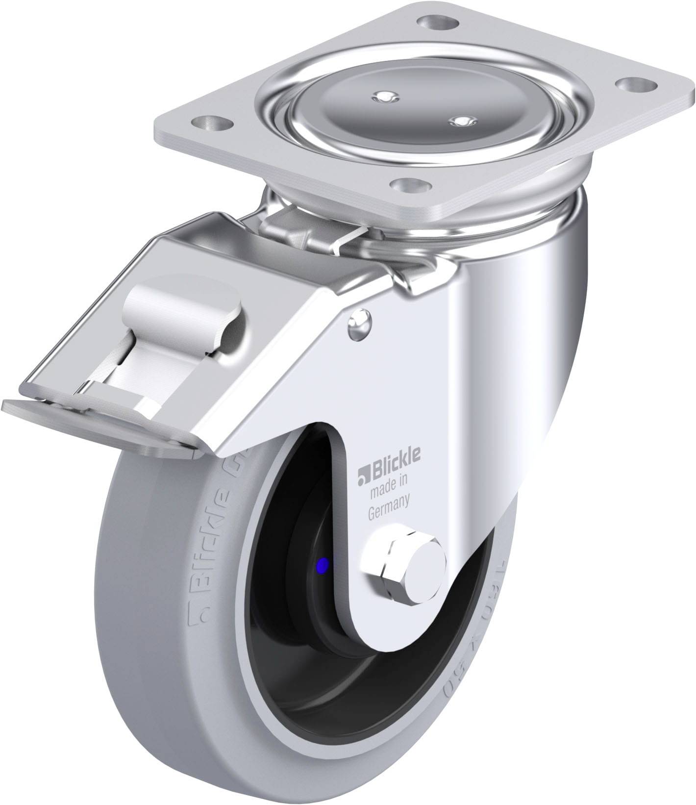 Blickle 851603 LUH-POEV 160XKA-FI-SG Stahlblech-Lenkrolle Rad-Durchmesser: 160mm Tragfähigkeit (max.): 400kg 1St.