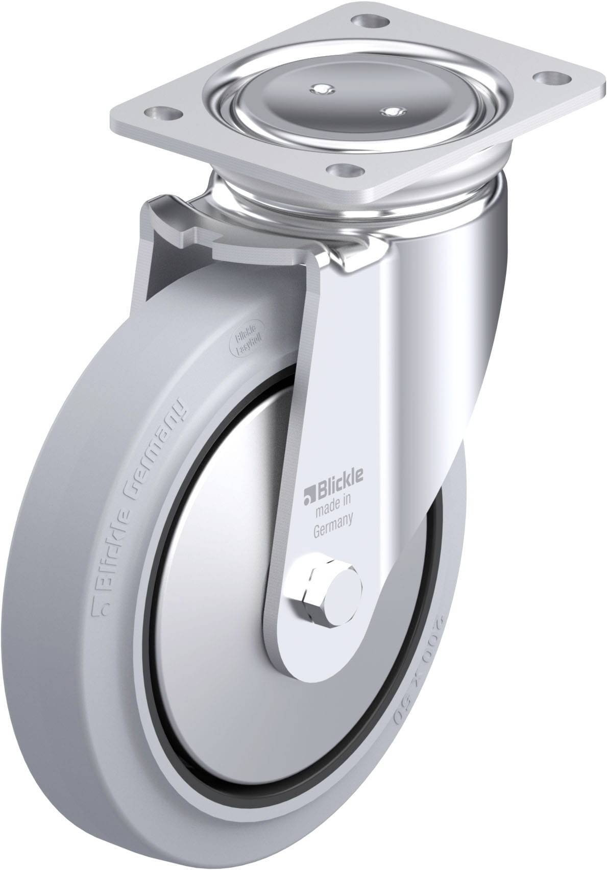 Blickle 851687 LUH-POEV 200KA-SG-FA Stahlblech-Lenkrolle Rad-Durchmesser: 200mm Tragfähigkeit (max.): 500kg 1St.