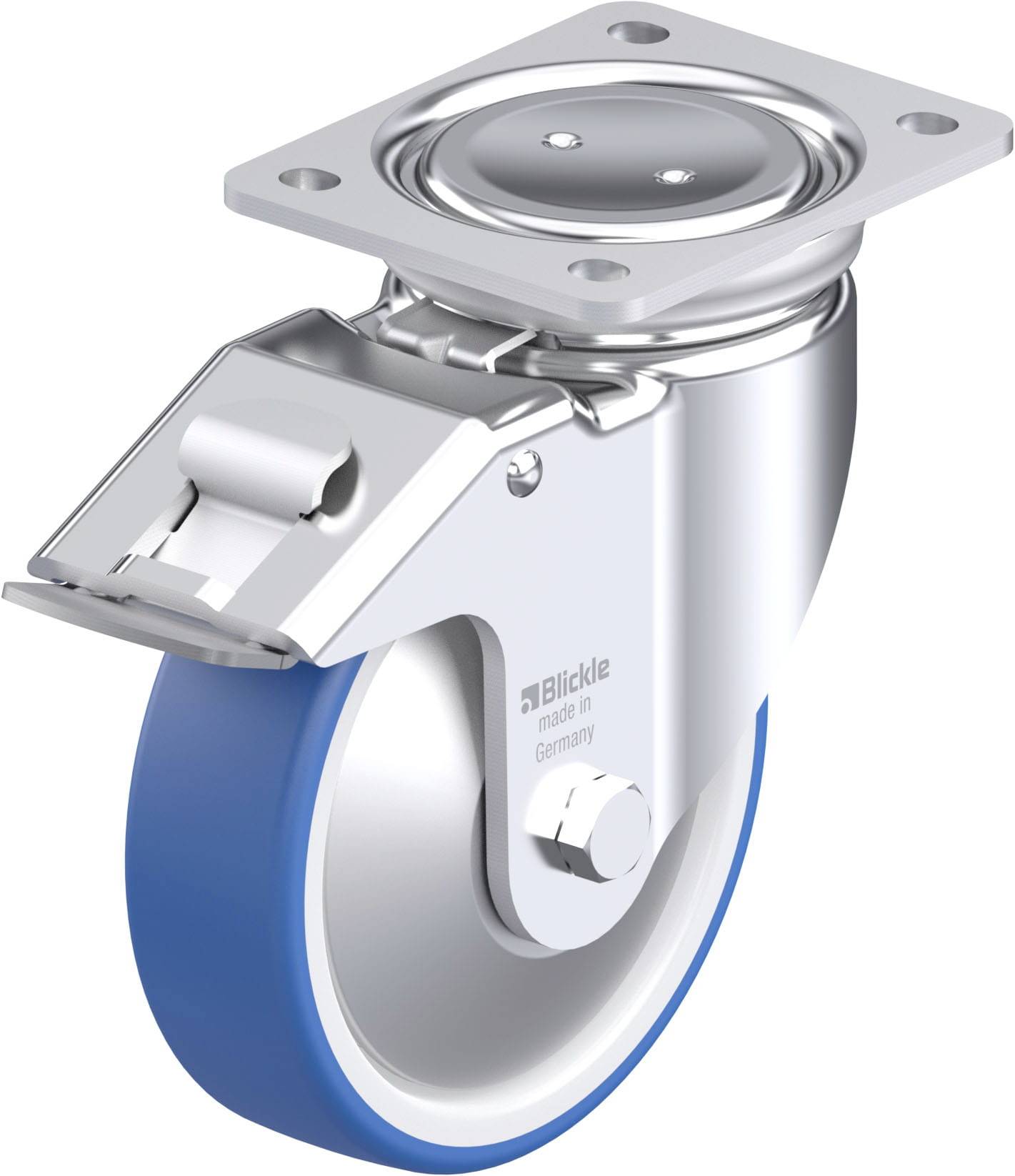 Blickle 938097 LUH-POTHS 160G-FI-FA Stahlblech-Lenkrolle Rad-Durchmesser: 160mm Tragfähigkeit (max.): 400kg 1St.