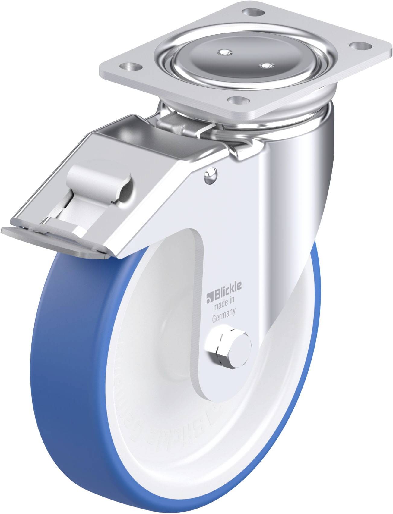 Blickle 938108 LUH-POTHS 200G-FI Stahlblech-Lenkrolle Rad-Durchmesser: 200mm Tragfähigkeit (max.): 550kg 1St.