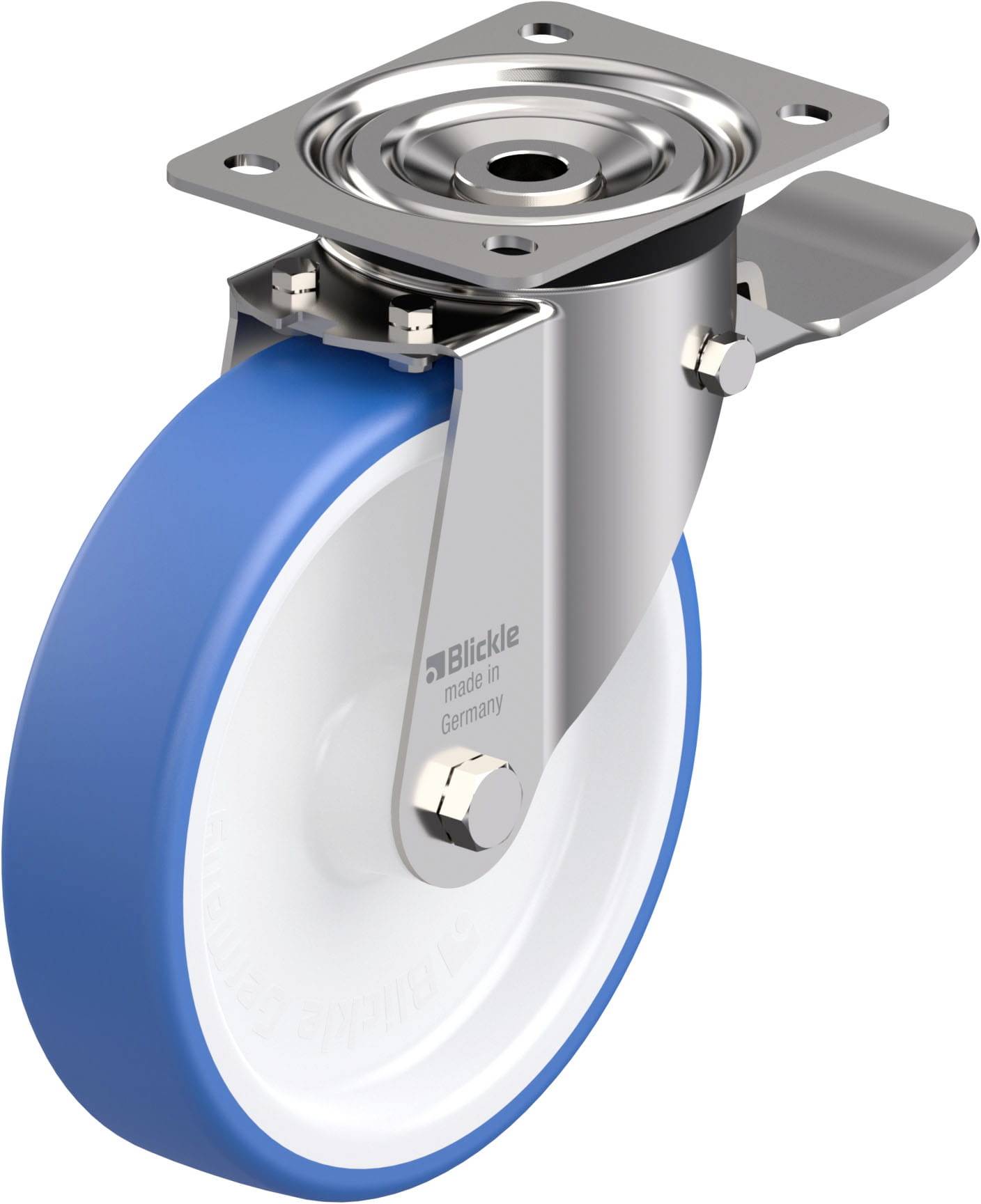 Blickle 937280 LX-POTHS 200G-ST Edelstahl-Lenkrolle Rad-Durchmesser: 200mm Tragfähigkeit (max.): 400kg 1St.