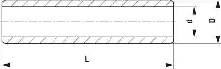 Blickle 549378 XAT 12x40 Edelstahl-Achsrohr 1St.