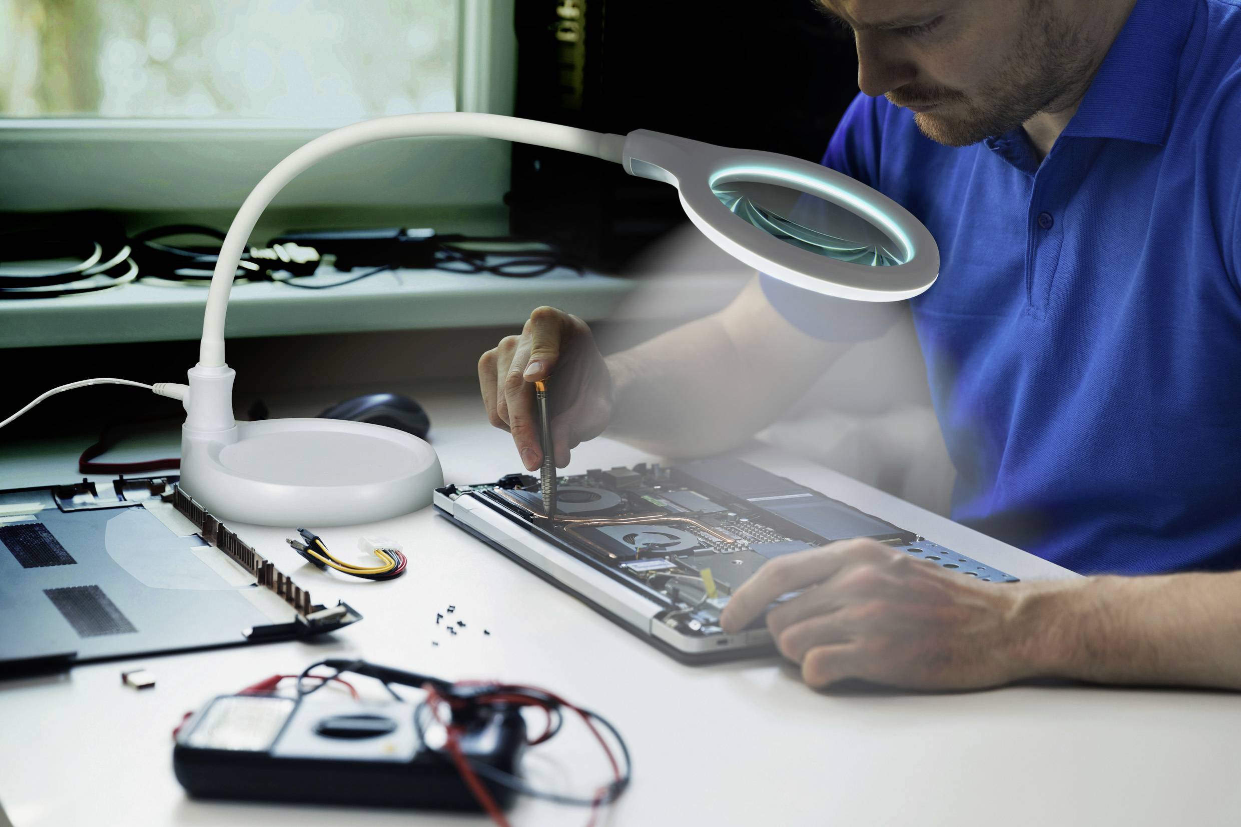 TOOLCRAFT TO-9176673 LED Lupenleuchte Vergrößerungsfaktor: 1.75 x Weiß