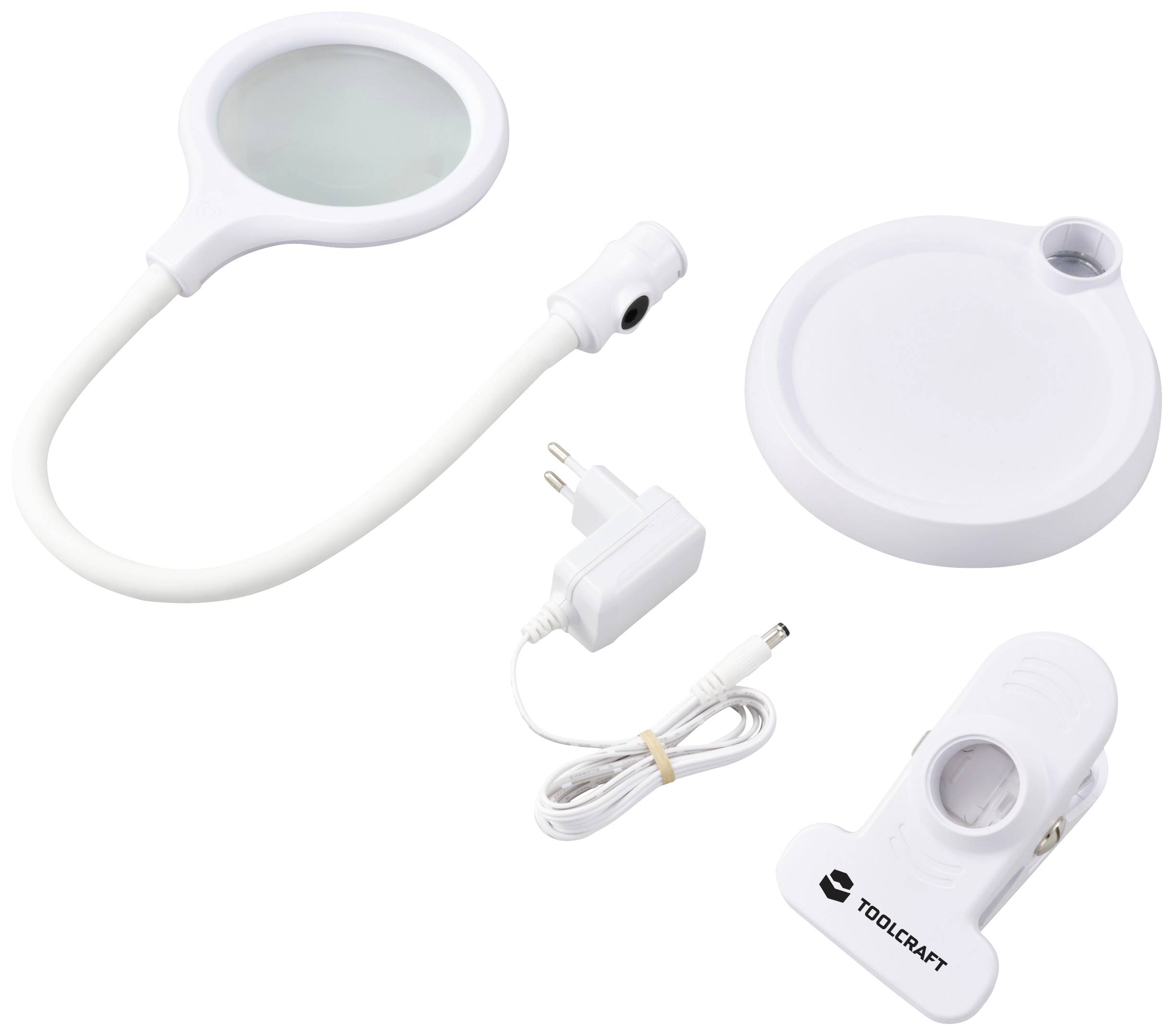 TOOLCRAFT TO-9176673 LED Lupenleuchte Vergrößerungsfaktor: 1.75 x Weiß
