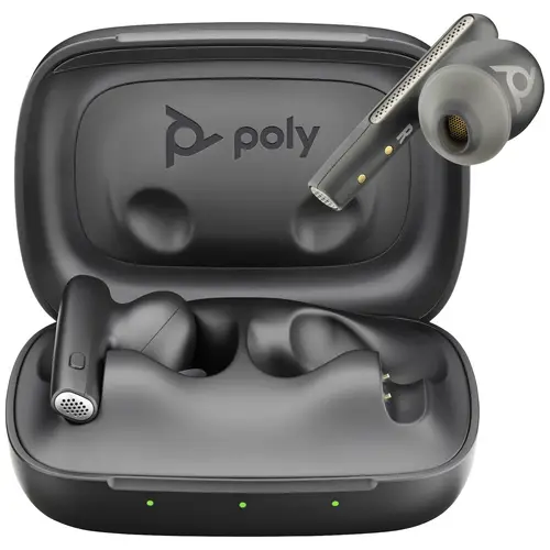 HP Poly Voyager Free 60 UC In Ear Headset Bluetooth® Stereo Schwarz Headset, Ladecase HP Poly Voyager Free 60 UC In Ear Headset Bluetooth® Stereo Schwarz Headset, Ladecase