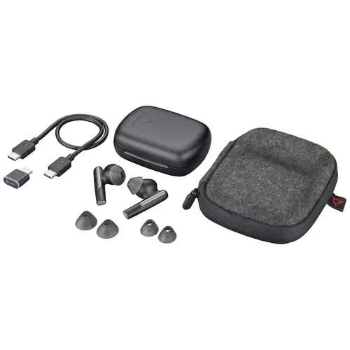 HP Poly Voyager Free 60 UC In Ear Headset Bluetooth® Stereo Schwarz Headset, Ladecase HP Poly Voyager Free 60 UC In Ear Headset Bluetooth® Stereo Schwarz Headset, Ladecase