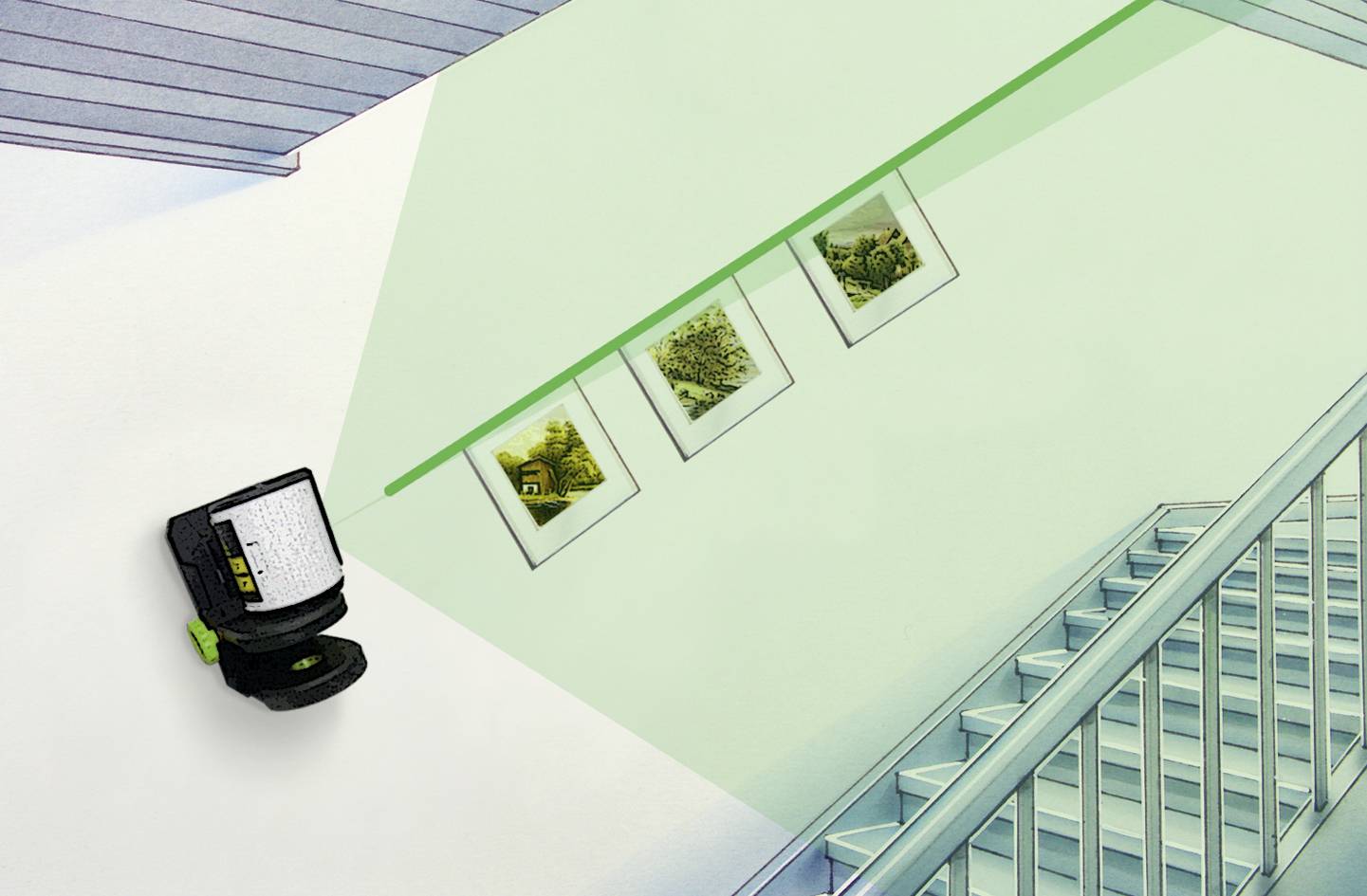 Laserliner EasyCross-Laser Green Set Kreuzlinienlaser selbstnivellierend