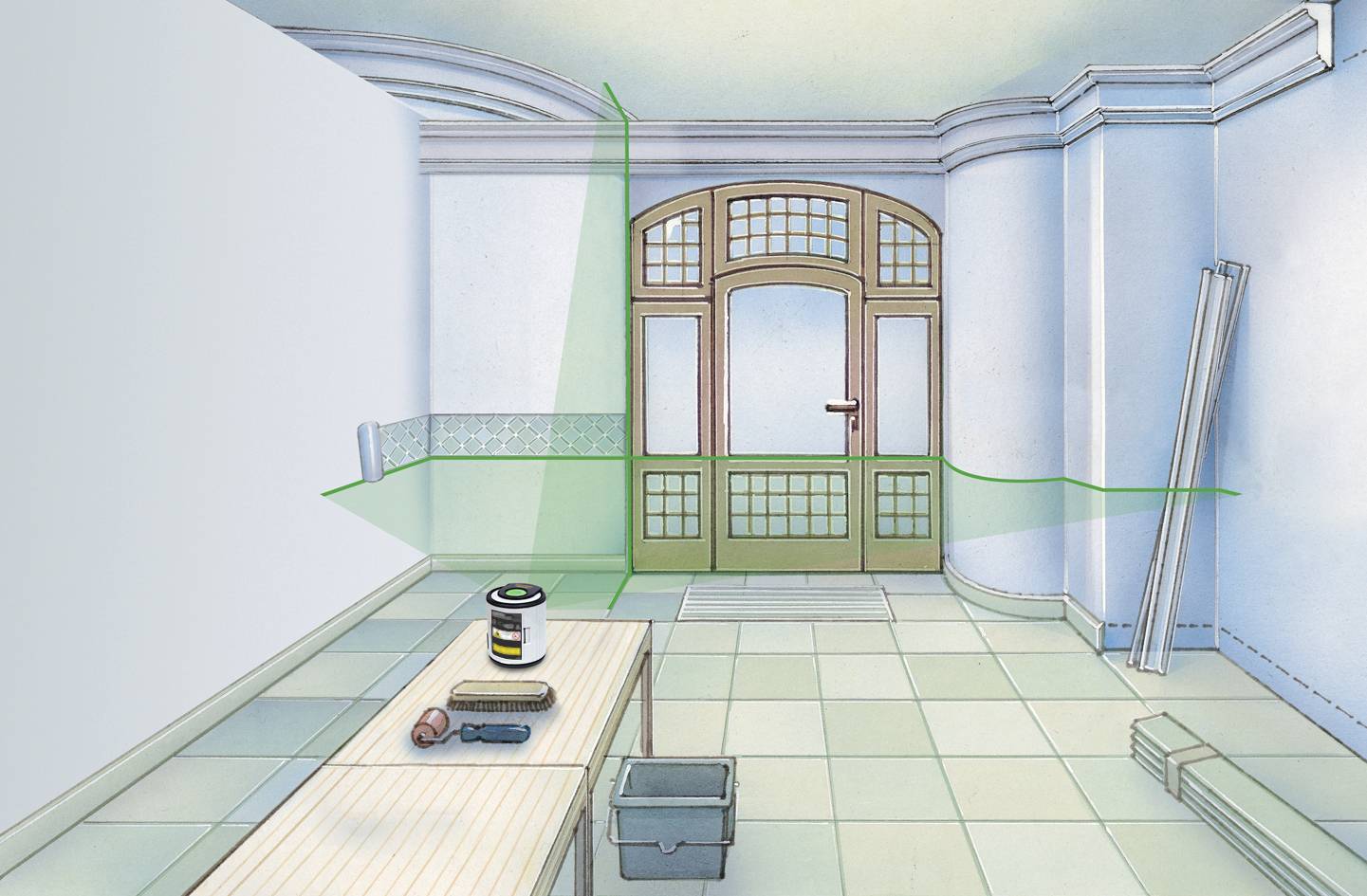 Laserliner EasyCross-Laser Work Set Kreuzlinienlaser selbstnivellierend