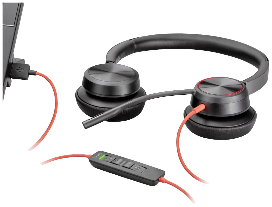 HP Poly Blackwire C5220 USB-A Headset Eingabe / Ausgabe Kopfhörer &