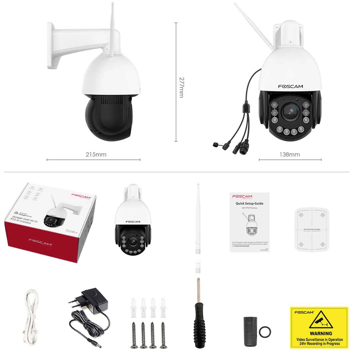 Foscam SD4H WLAN IP Überwachungskamera 2560 x 1440 Pixel