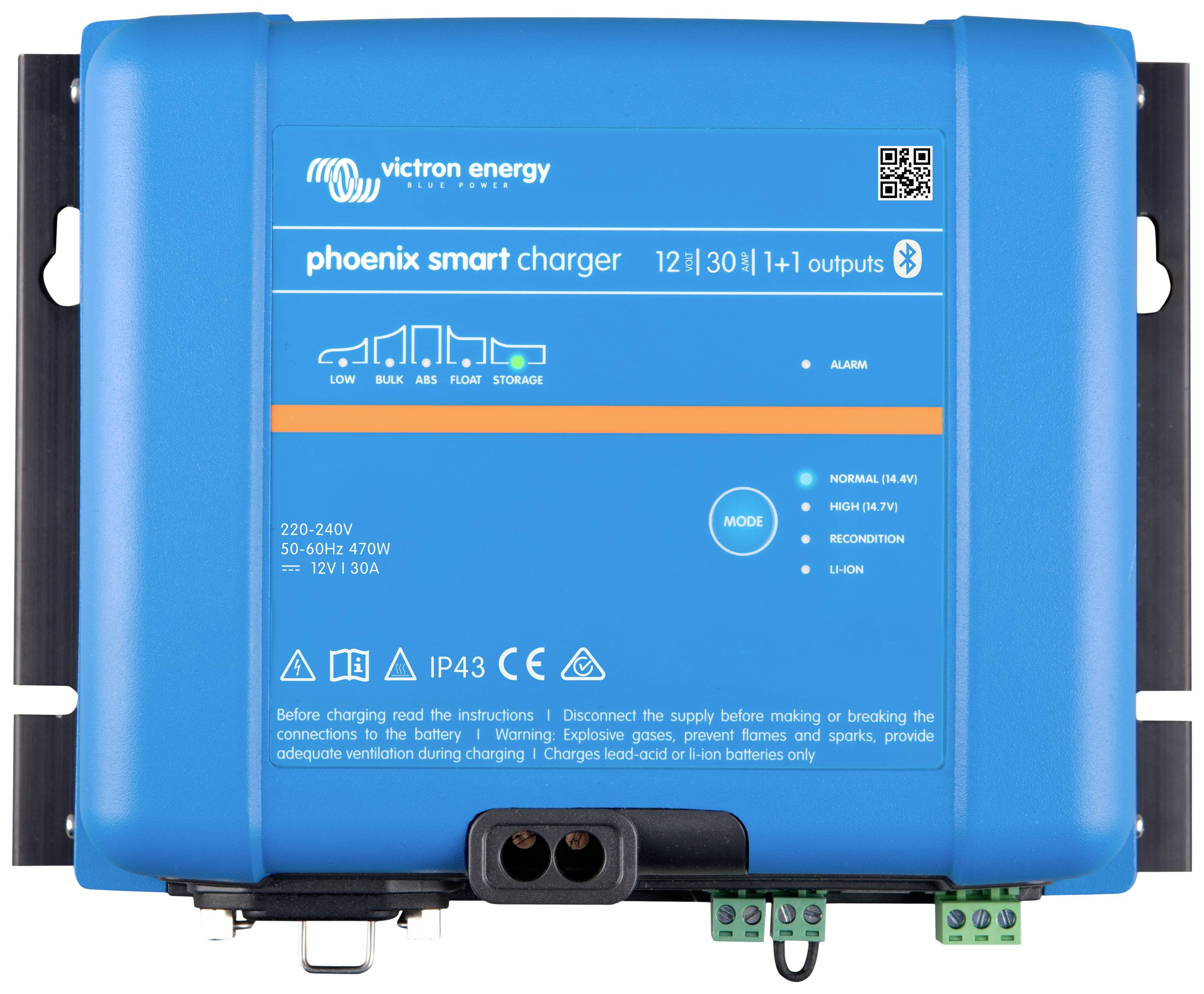 Victron Energy Bleiakku-Ladegerät Phoenix Smart IP43 Charger 12/30 (1+1) 120-240V Ladestrom (max.) 30 A