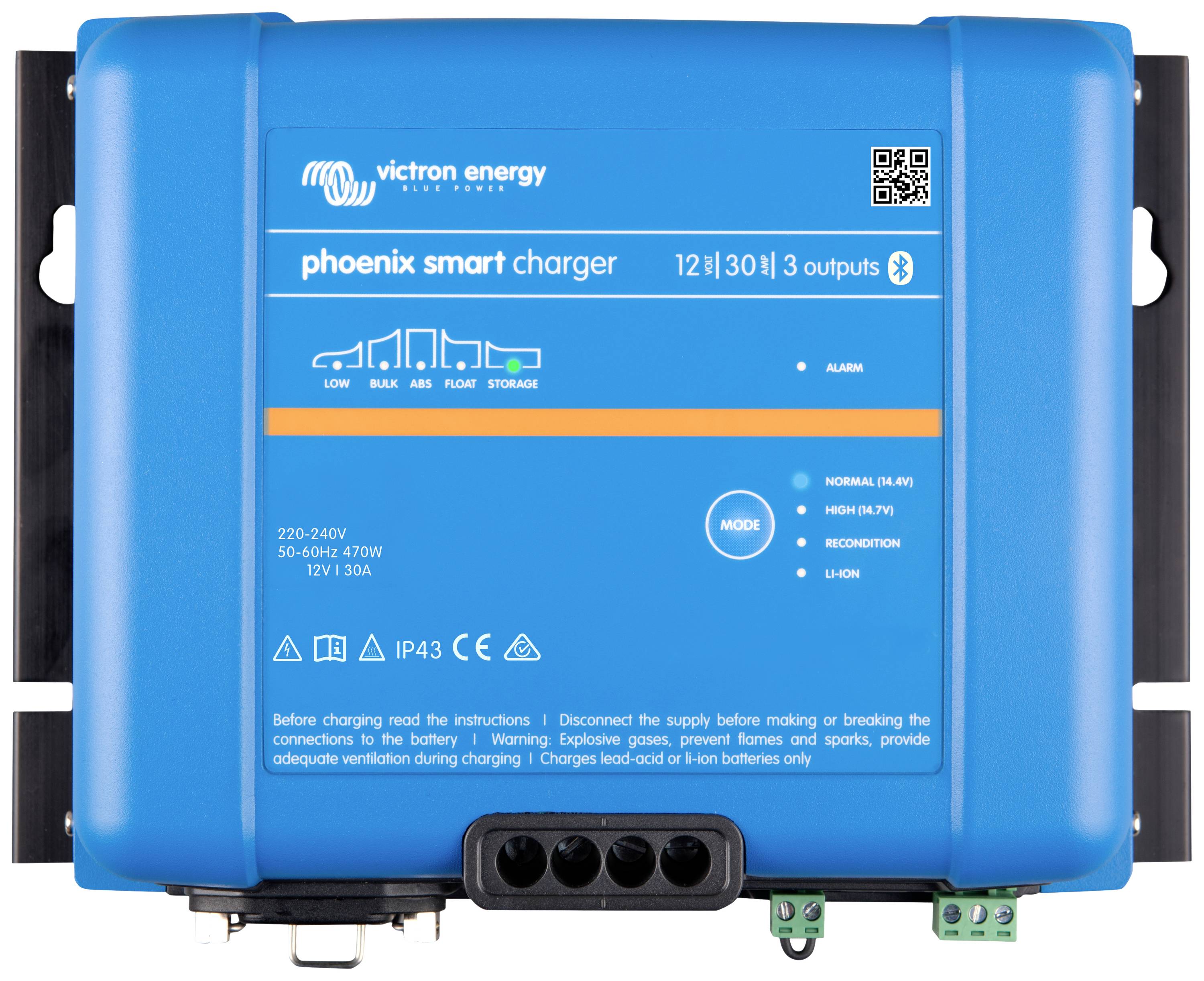 Victron Energy Bleiakku-Ladegerät Phoenix Smart IP43 Charger 12/30 (3) 120-240V Ladestrom (max.) 30A