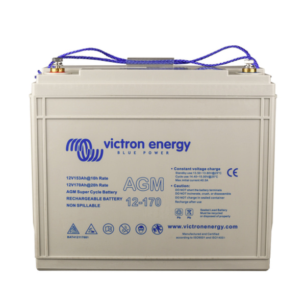 Victron Energy AGM Super Cycle 12V 170Ah BAT412117081 Bleiakku 12V 170Ah Blei-Vlies (AGM) (B x H x T) 153 x 280 x 336mm