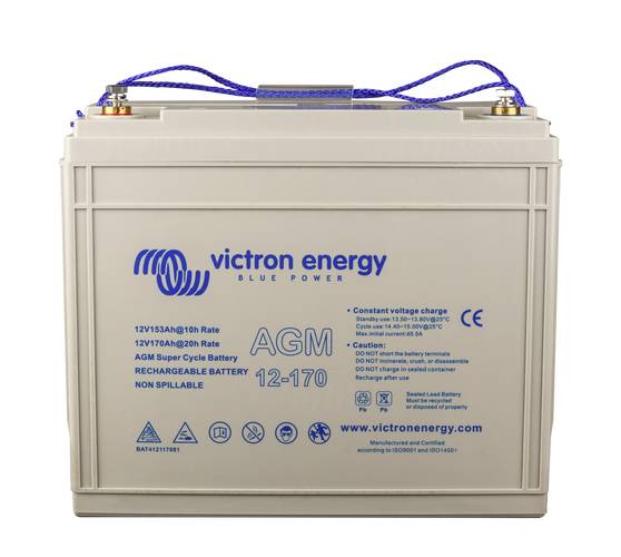 Victron Energy AGM Super Cycle 12V 170Ah BAT412117081 Bleiakku 12V 170Ah Blei-Vlies (AGM) (B x H x T) 153 x 280 x 336mm
