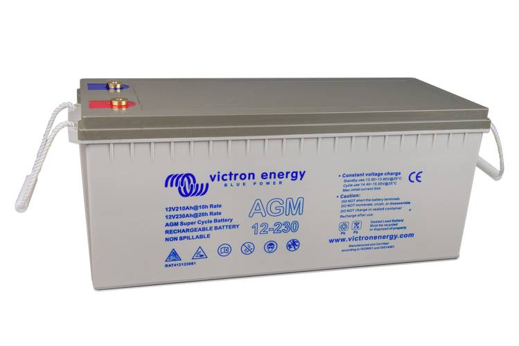 Victron Energy AGM Super Cycle 12V 230Ah BAT412123081 Bleiakku 12V 230Ah Blei-Vlies (AGM) (B x H x T) 532 x 226 x 207mm