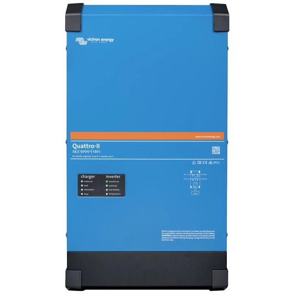 Victron Energy Wechselrichter Quattro II 24/5000/120-50/50 5000W 24V - 230V integrierter Laderegler Victron Energy Wechselrichter Quattro II 24/5000/120-50/50 5000W 24V - 230V integrierter Laderegler
