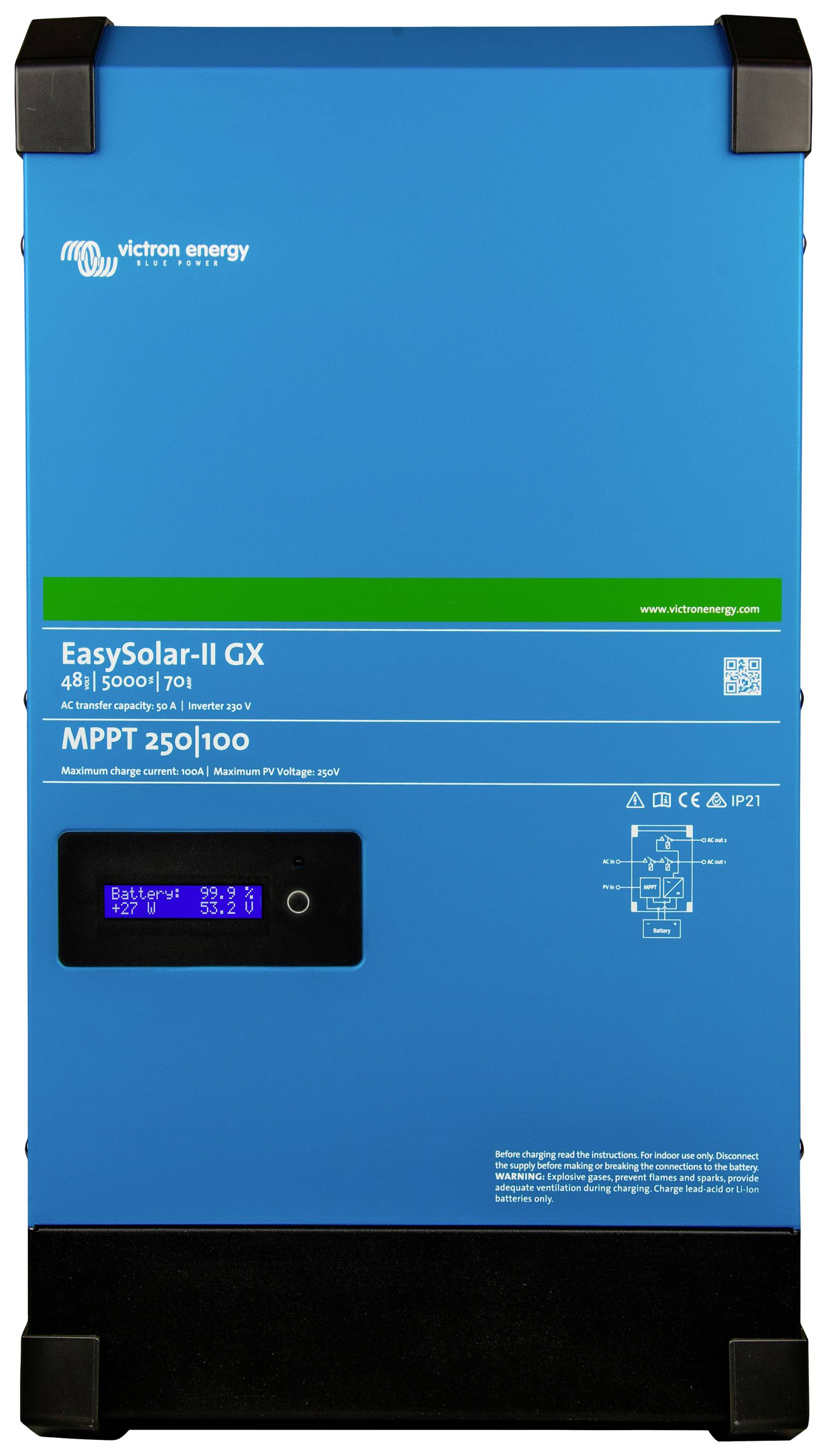 Victron Energy PMP482507010 EasySolar ll 48/5000/70-50 MPPT 250/100 GX Stromwandler