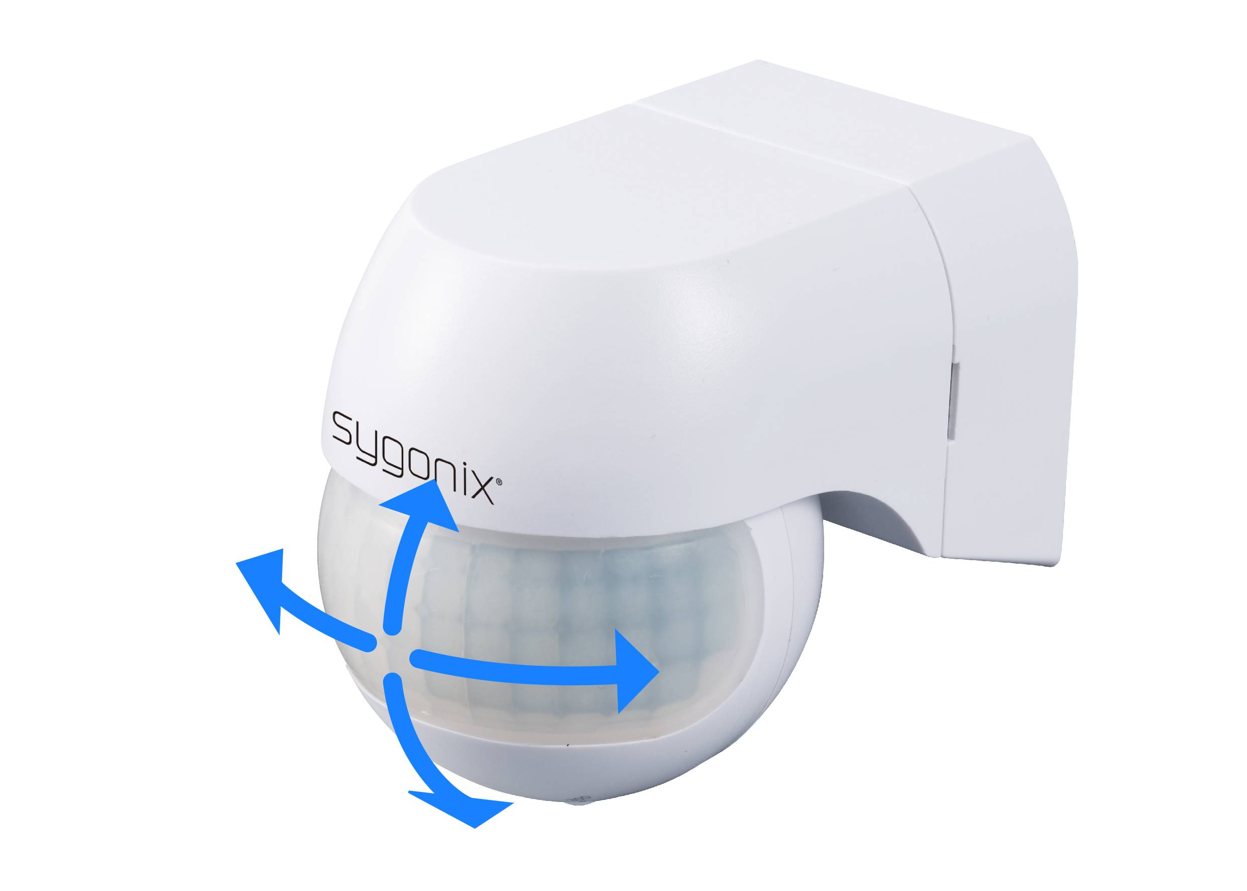 Sygonix SY-6118230 wandhängend, Aufputz PIR-Bewegungsmelder 180° Relais Weiß IP44