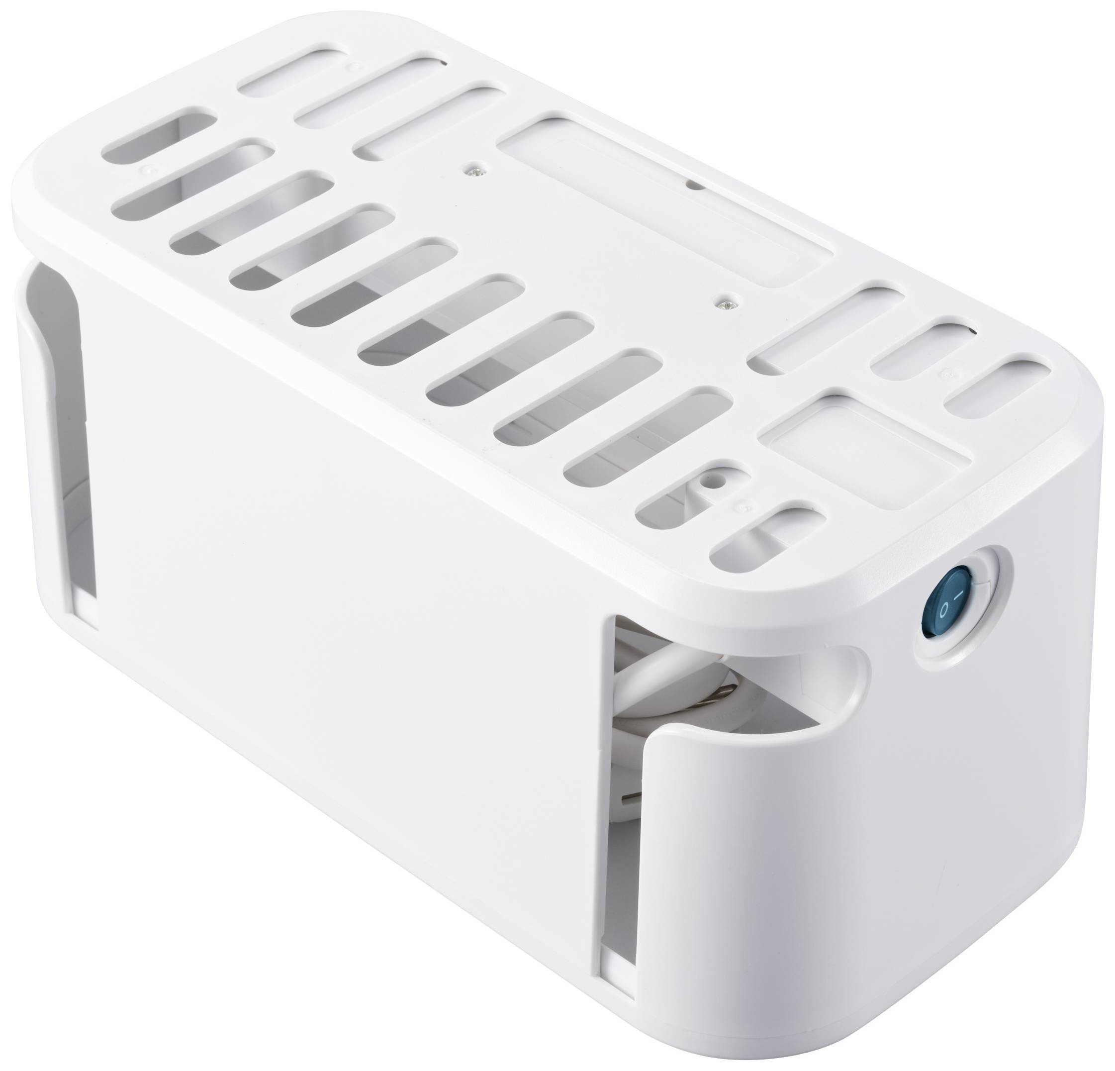 Sygonix SY-6118238 Steckerbox mit Steckdosenleiste 5fach Weiß Schutzkontakt 1St.