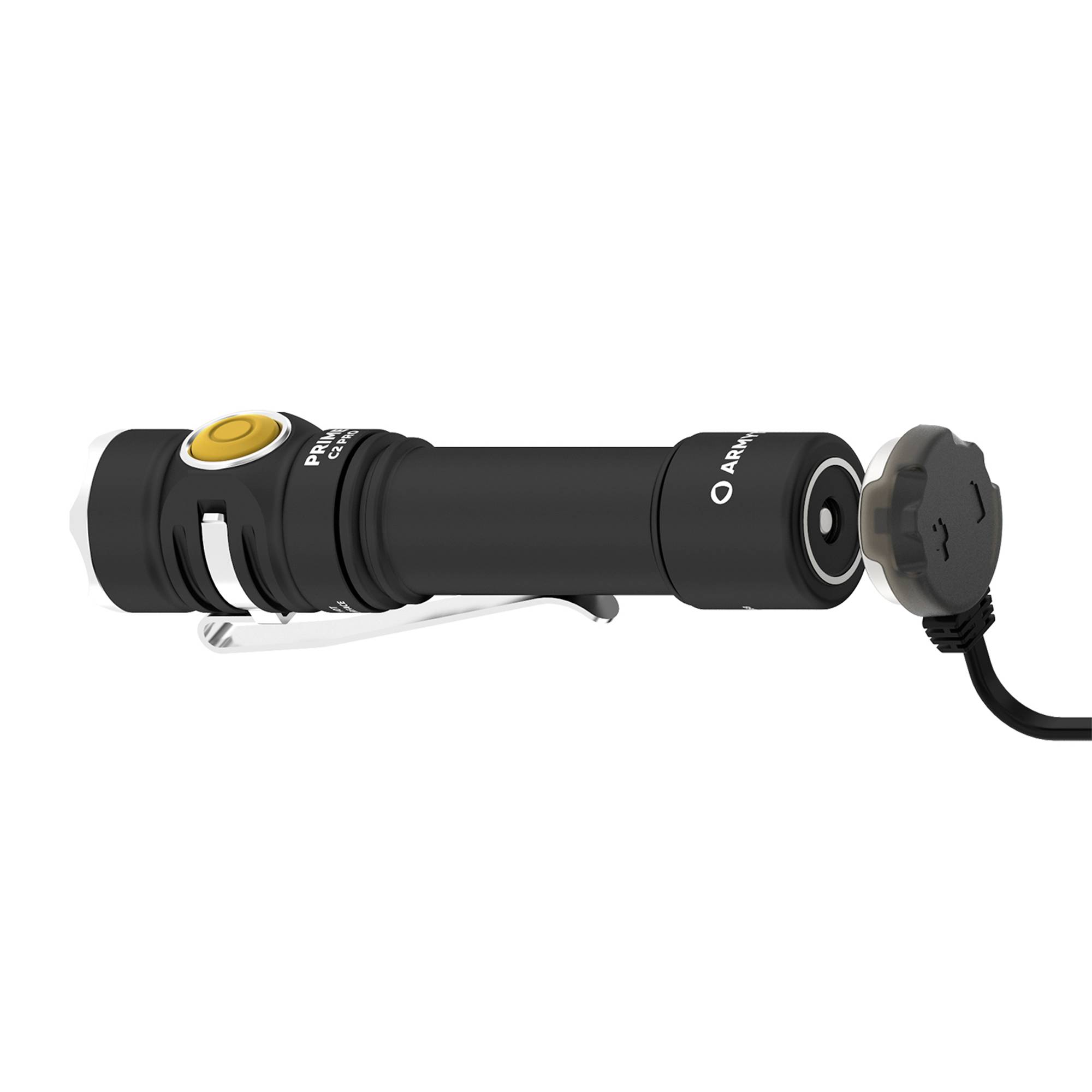 ArmyTek Prime C2 Pro Magnet USB Warm LED Taschenlampe mit Gürtelclip, mit Holster akkubetrieben 2230lm 118g