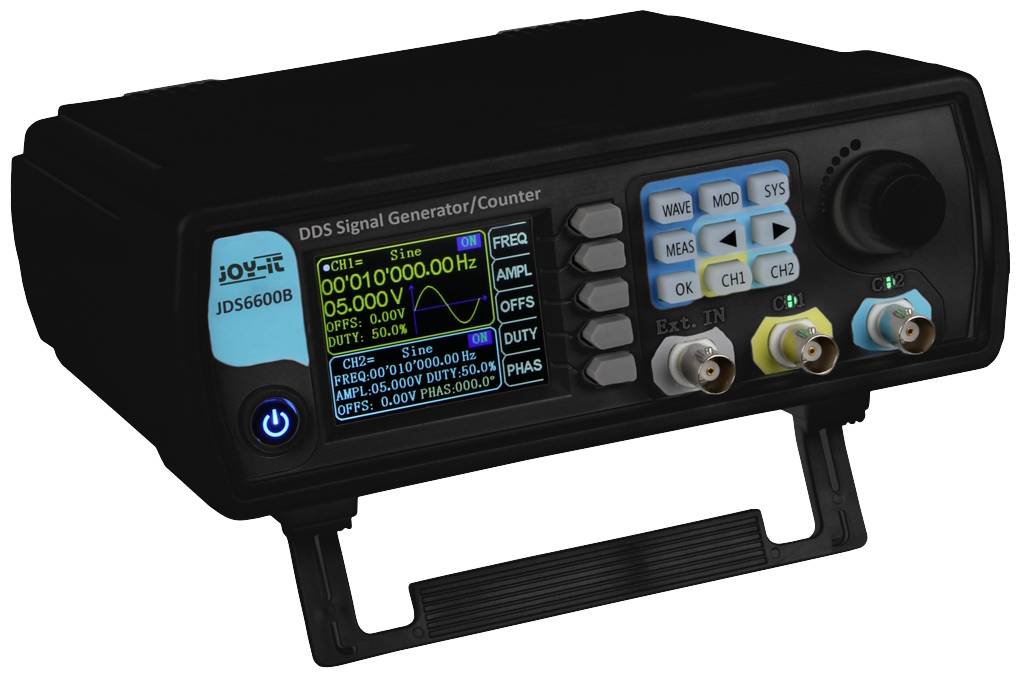 Joy-it JT-JDS6600-B Signalgenerator 0 Hz - 60 MHz 2-Kanal Dreieck, Lorentzkurve, Puls, Rauschen, Re