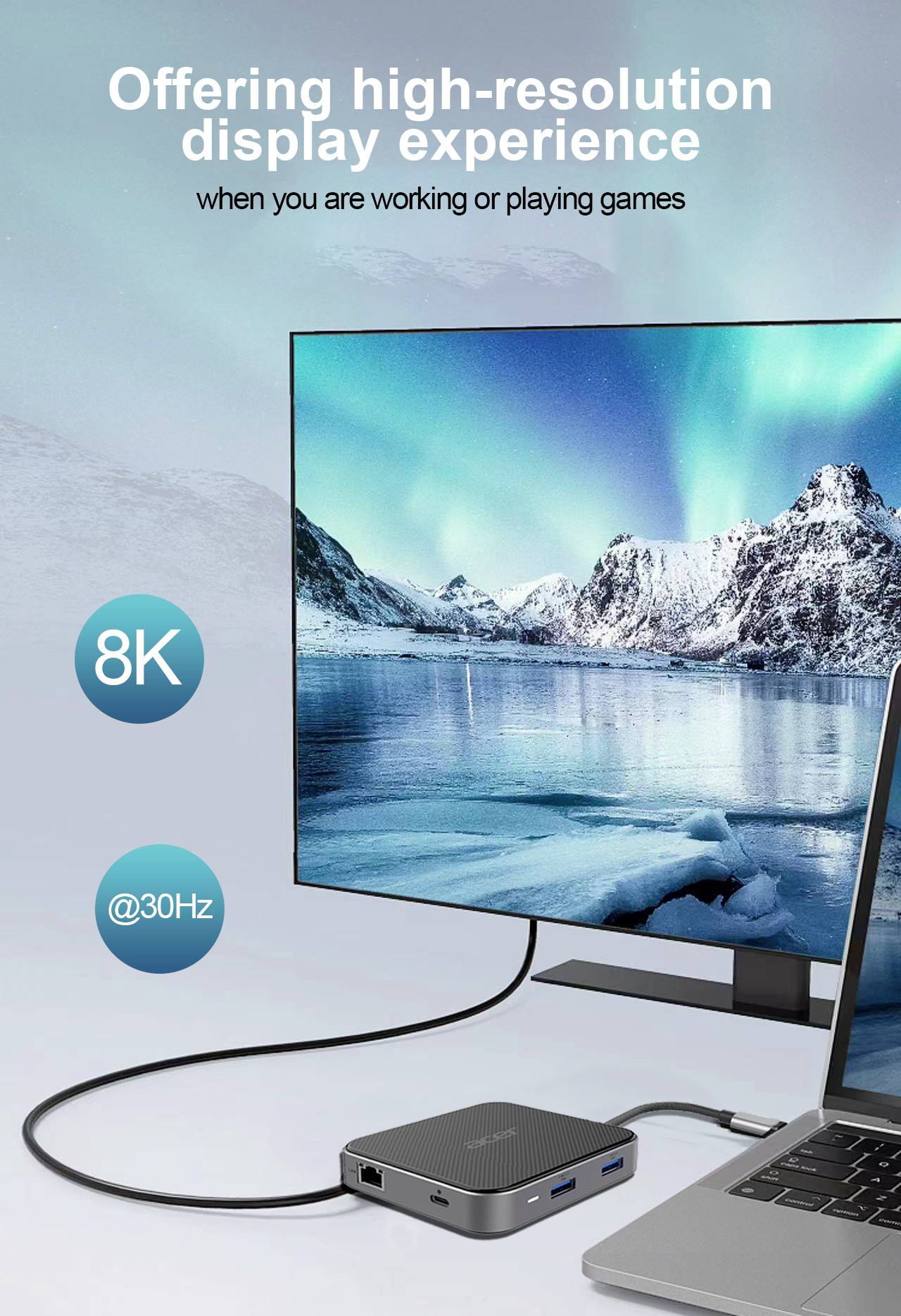 Acer USB-C® Dockingstation HP.DSCAB.013 Passend für Marke Dockingstations: Universal USB-C® Power Delivery