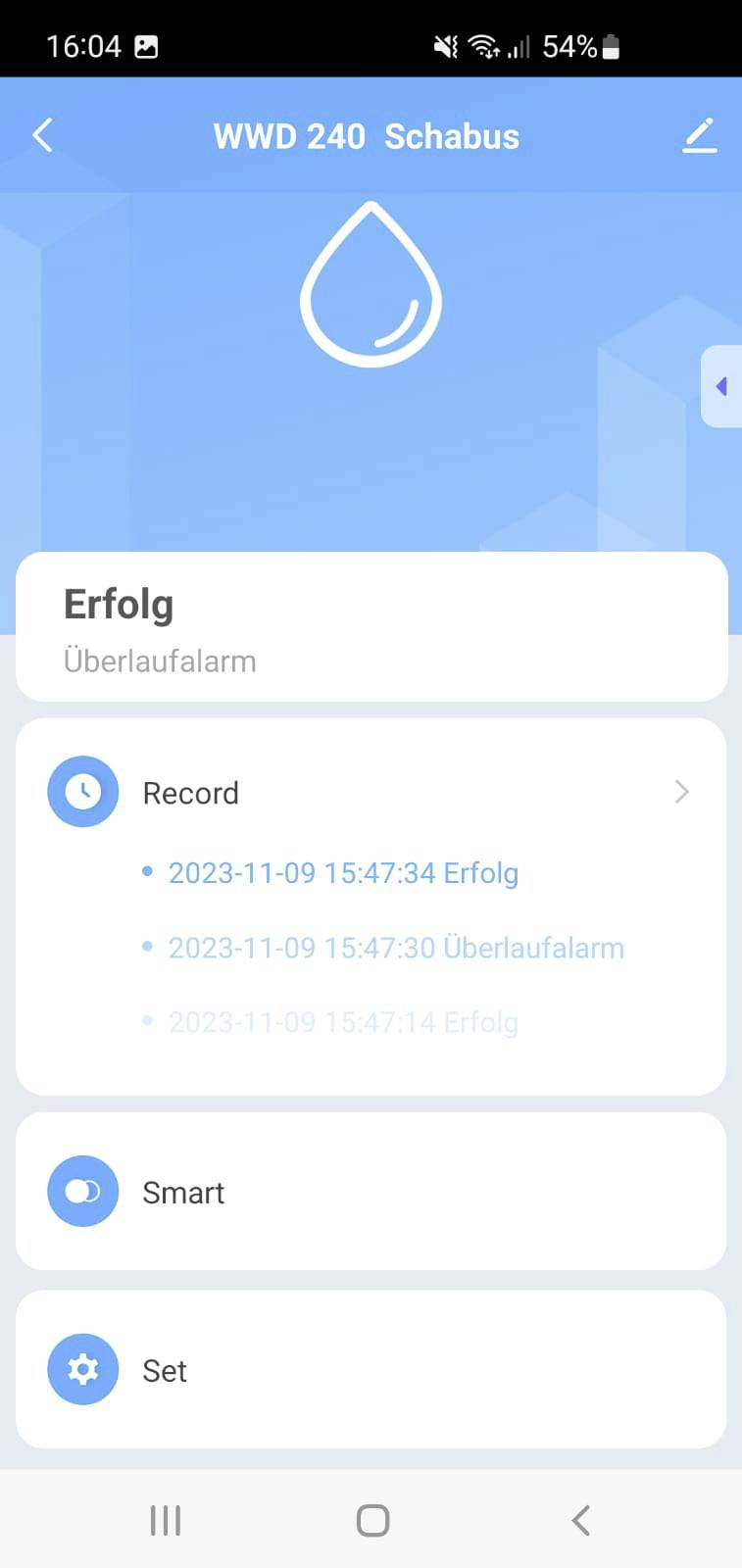 Schabus 500240 WWD 240 Funk-Wassermelder mit App-Steuerung über Steckdose