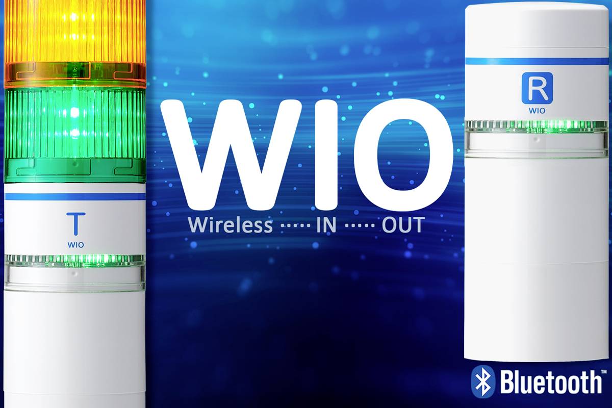 Patlite Signalsäule WIO-B1R-RYG WIO Bluetooth Rot, Bernstein, Gelb 1St.