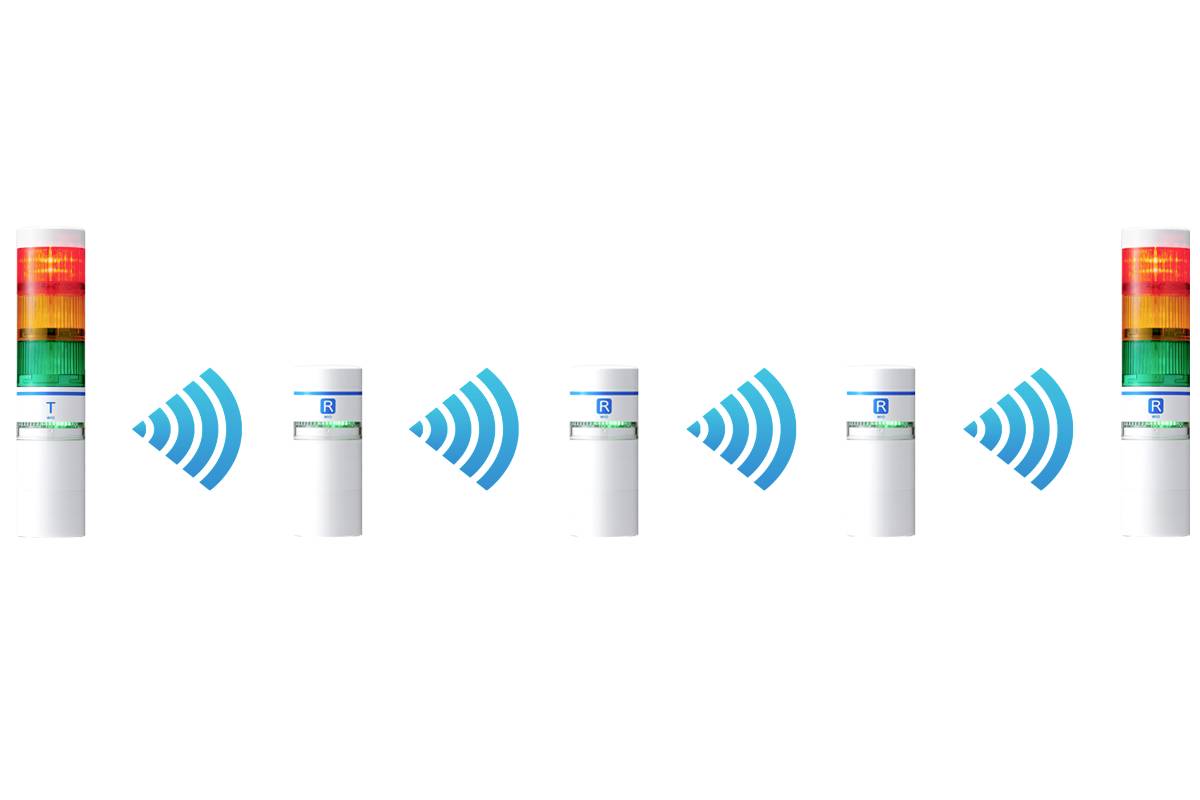 Patlite Signalsäule WIO-B1R-RYG WIO Bluetooth Rot, Bernstein, Gelb 1 St.