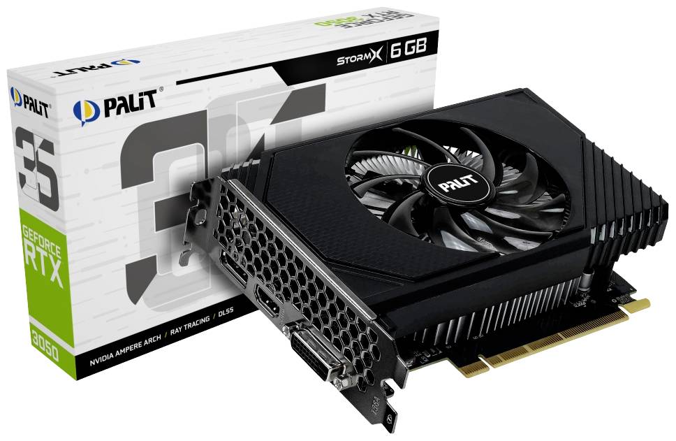 Xpert Vision Grafikkarte Nvidia GeForce RTX 3050 StormX 6GB GDDR6-RAM PCIe x16 DisplayPort, HDMI®, DVI